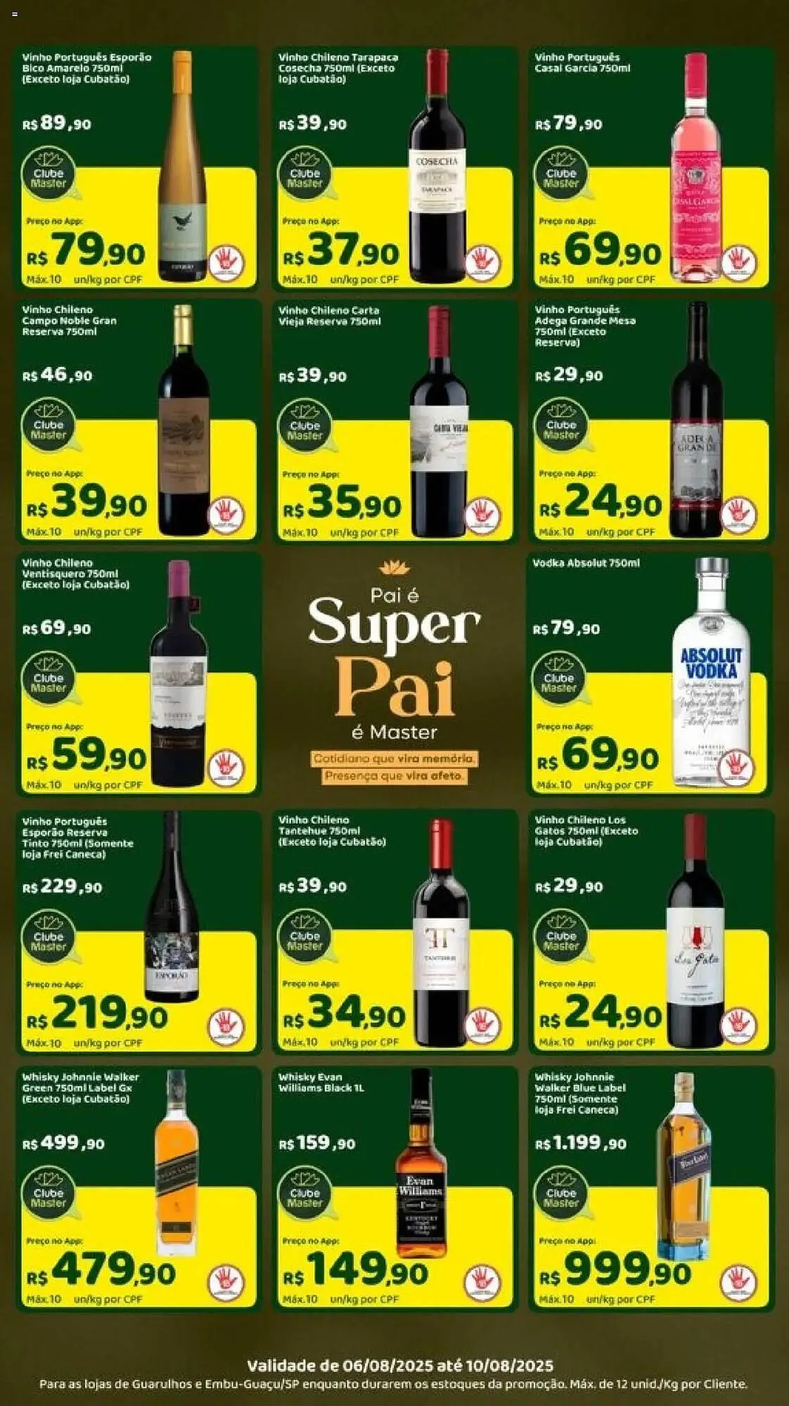 Encarte de Catálogo Master Supermercados 6 de agosto até 10 de agosto 2025 - Pagina 4