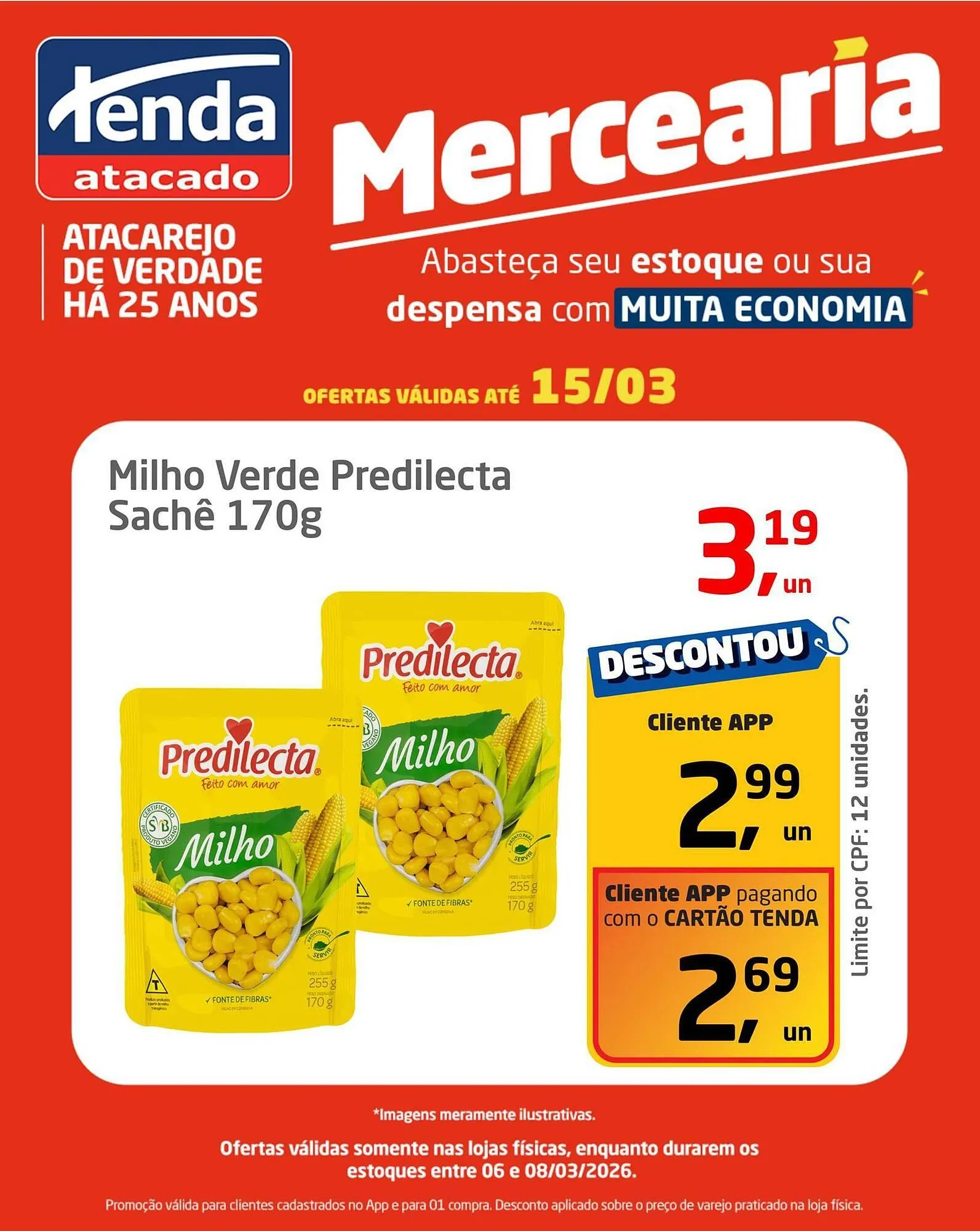 Encarte de Folheto Tenda Atacado 6 de março até 15 de março 2026 - Pagina 1