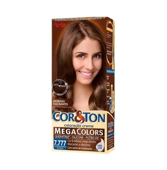 Kit Tintura Cor & Ton 7.777 Louro Marrom Intenso (2 Unidades)