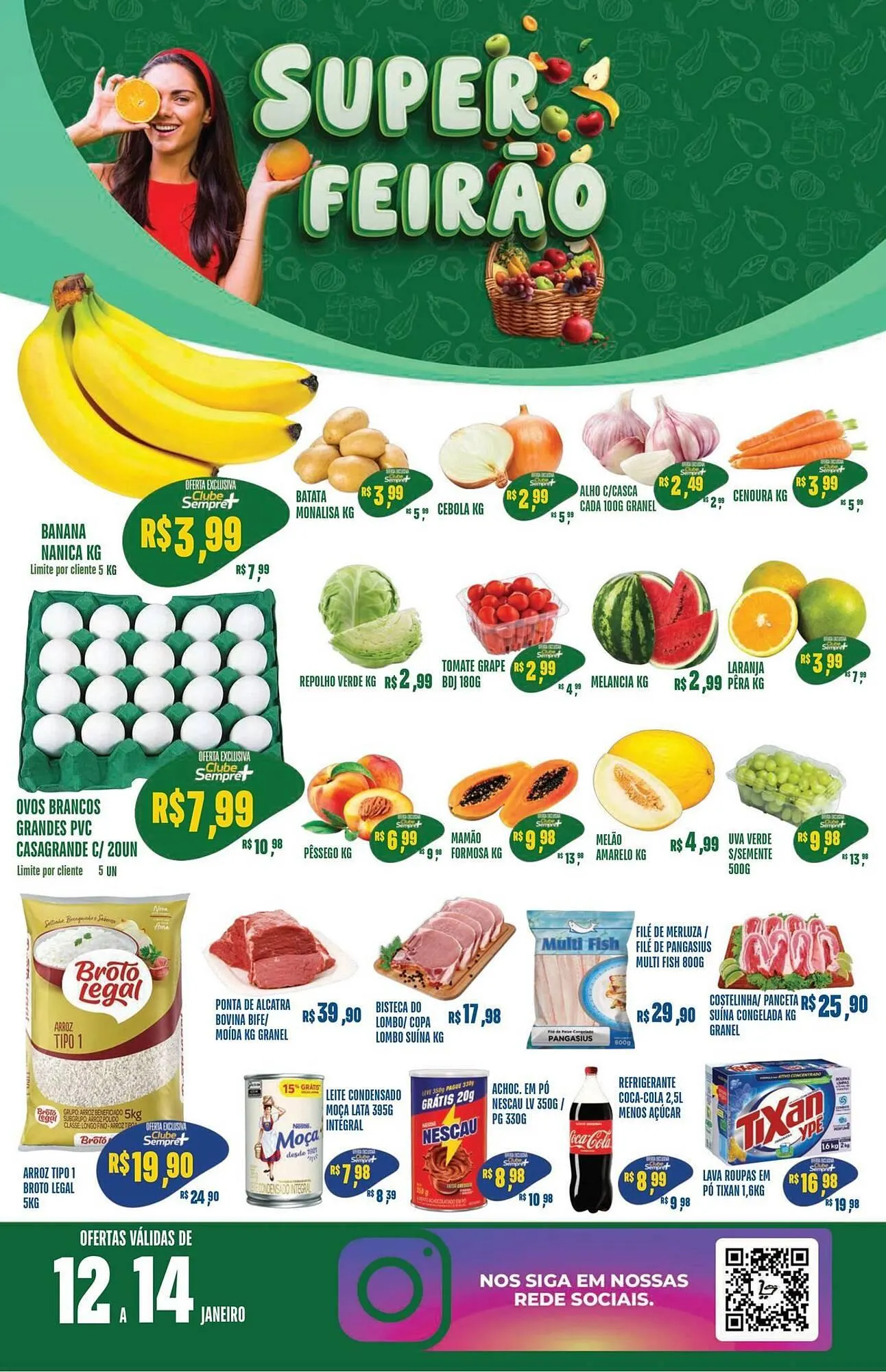 Encarte de Catálogo Sempre Vale Supermercados 12 de janeiro até 14 de janeiro 2026 - Pagina 1