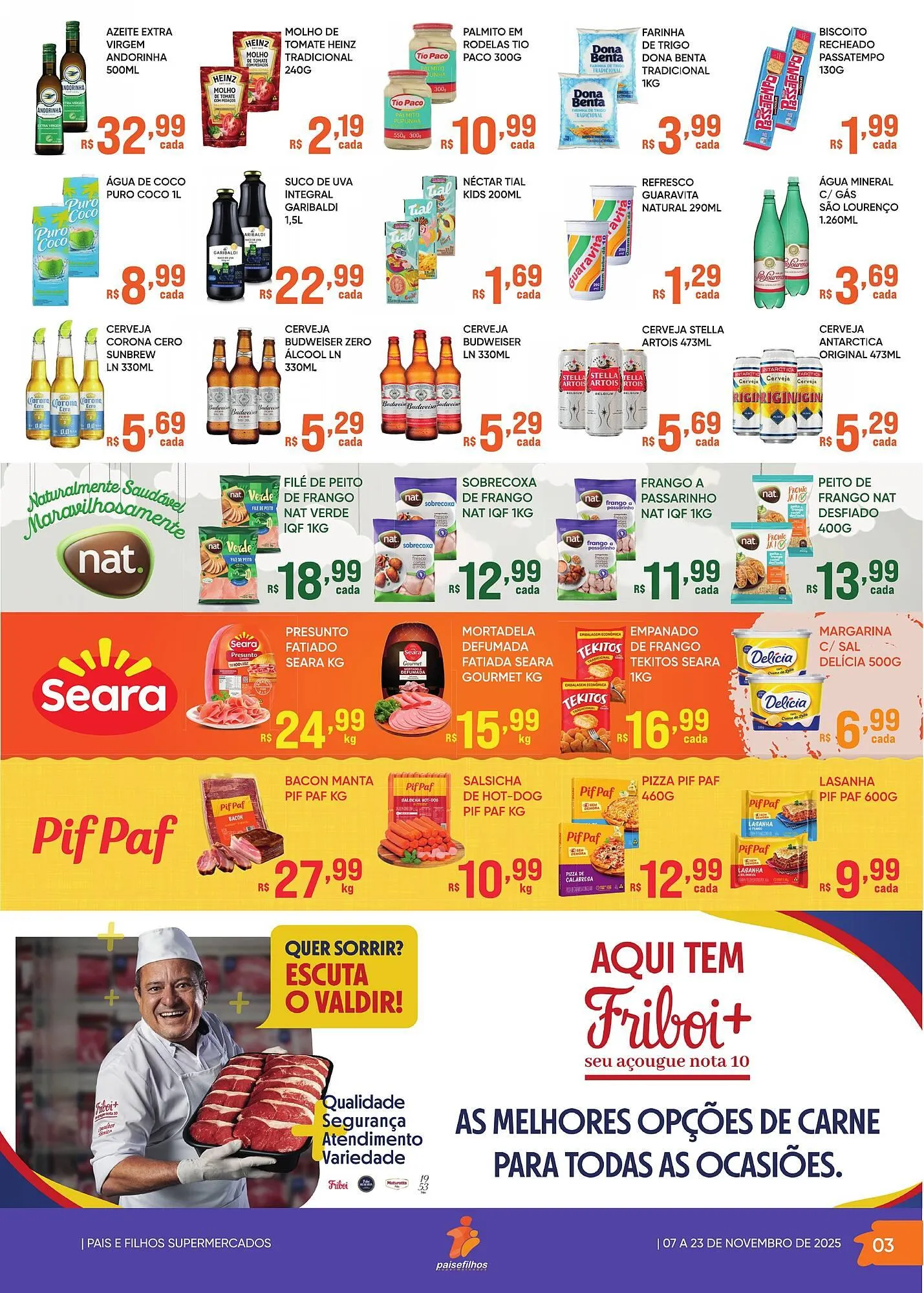 Encarte de Catálogo Pais e Filhos Supermercados 10 de novembro até 23 de novembro 2025 - Pagina 3