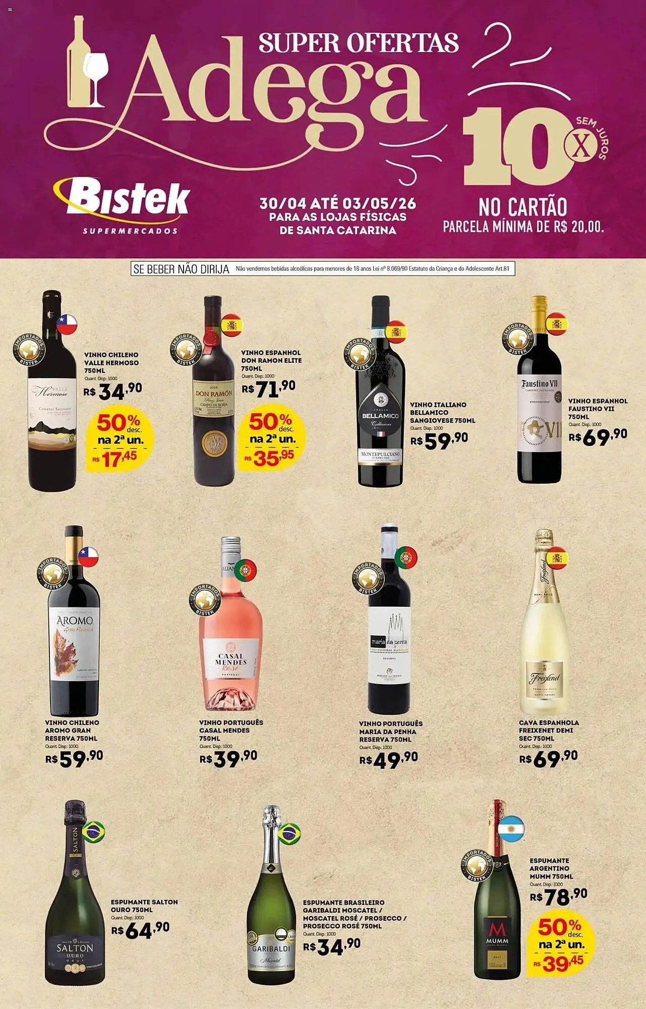 Encarte de Encarte Bistek Supermercados 30 de abril até 4 de maio 2026 - Pagina 1