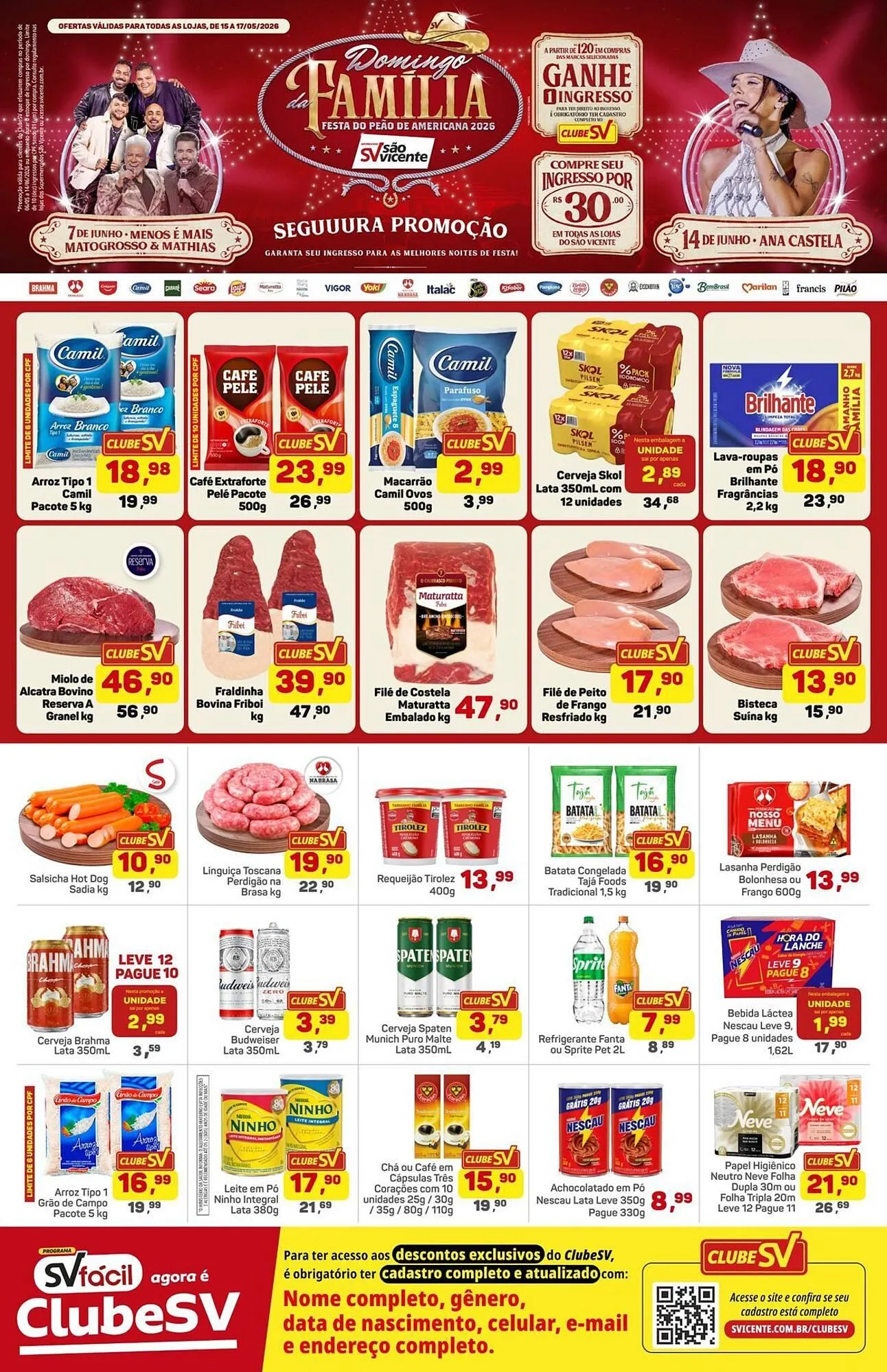 Encarte de Catálogo Supermercados São Vicente 15 de maio até 17 de maio 2026 - Pagina 1