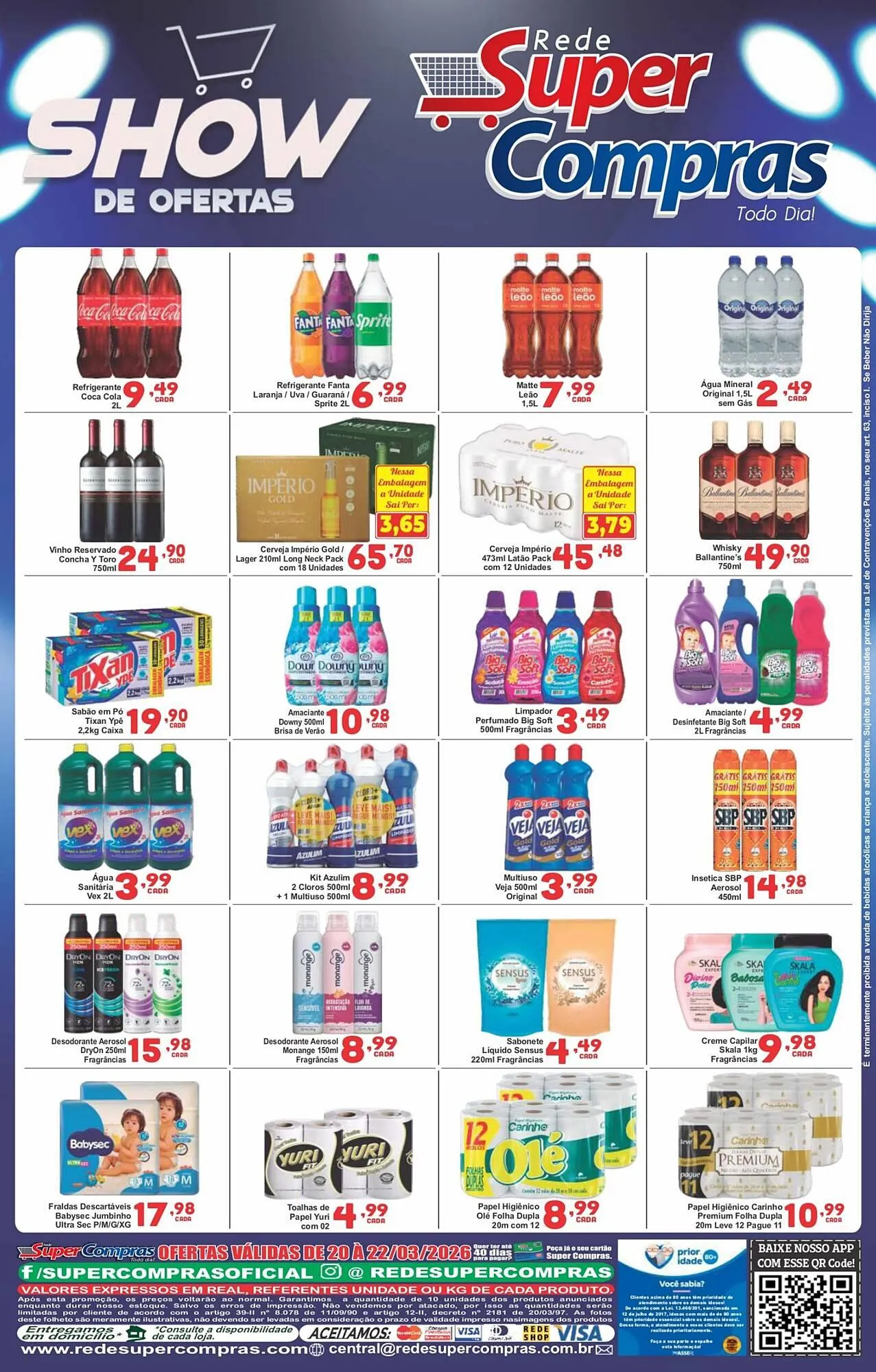Encarte de Encarte Rede Super Compras 20 de março até 22 de março 2026 - Pagina 1