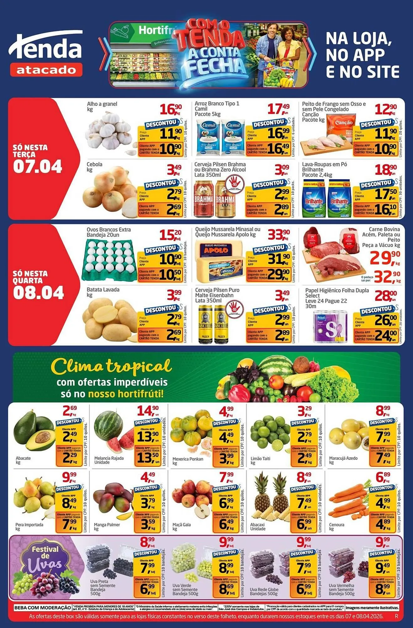 Encarte de Folheto Tenda Atacado 7 de abril até 8 de abril 2026 - Pagina 1