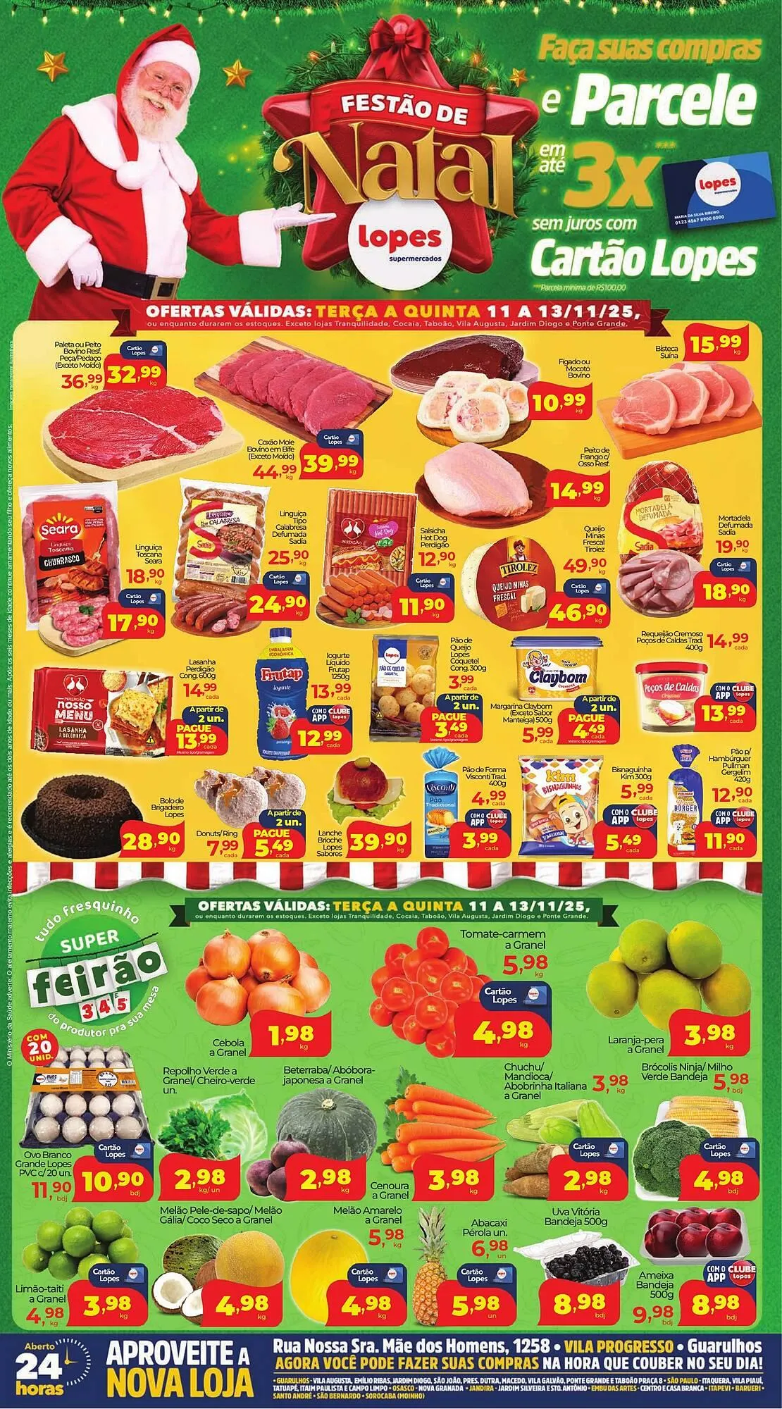 Encarte de Folheto Lopes Supermercados 10 de novembro até 13 de novembro 2025 - Pagina 1