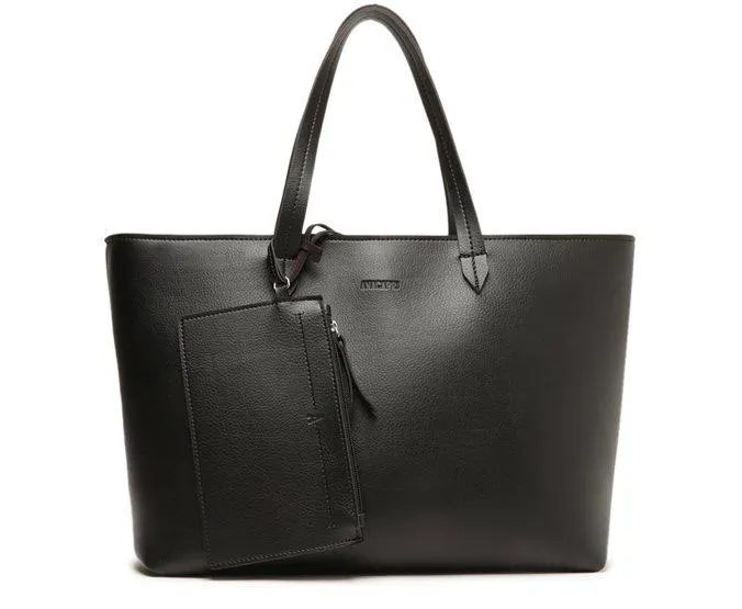 Bolsa Shopping Preta Pouch Grande