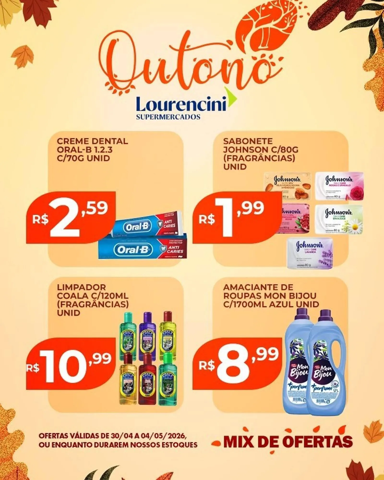 Encarte de Catálogo Lourencini Supermercados 4 de maio até 4 de maio 2026 - Pagina 1