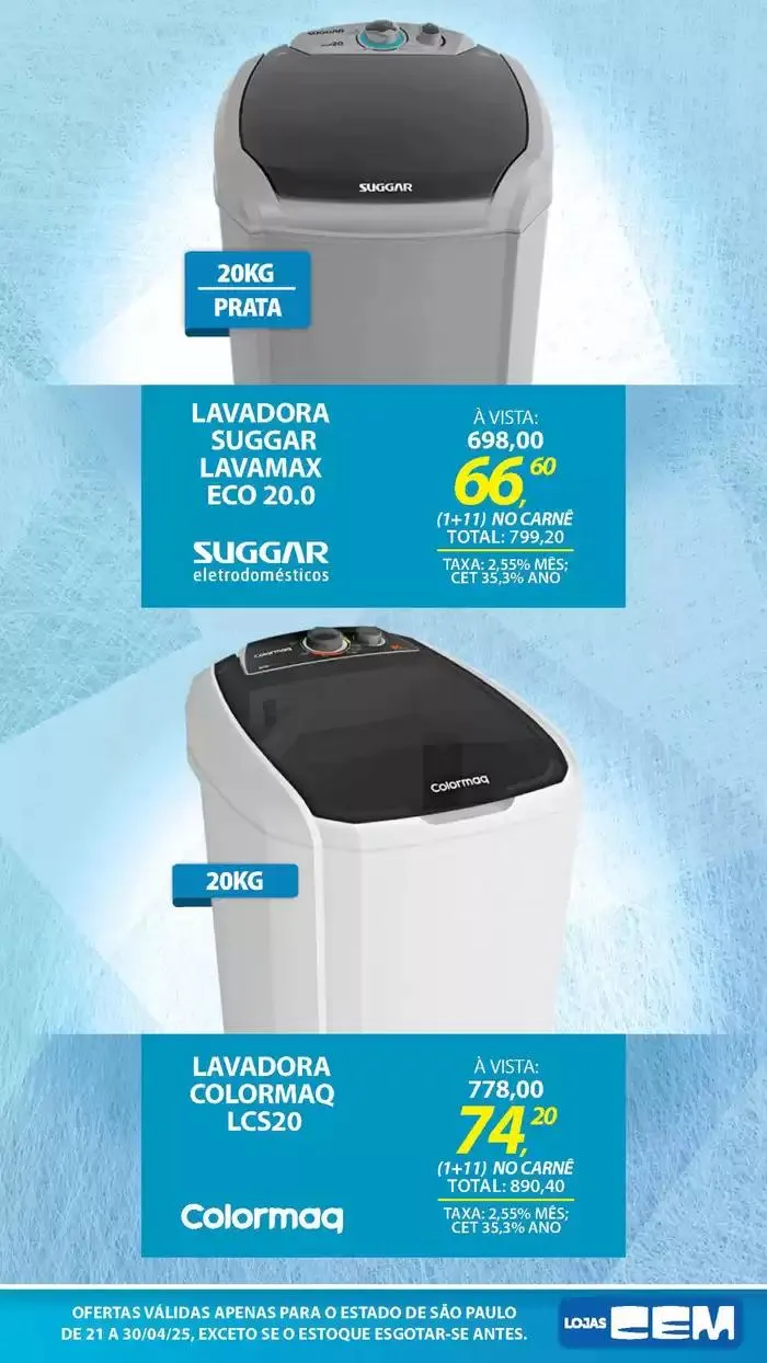 Encarte de Encarte Lojas Cem 18 de abril até 30 de abril 2025 - Pagina 24