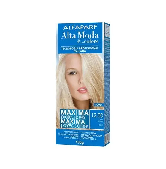 Tintura Alta Moda Ind 12.00 Louro Platina 150g