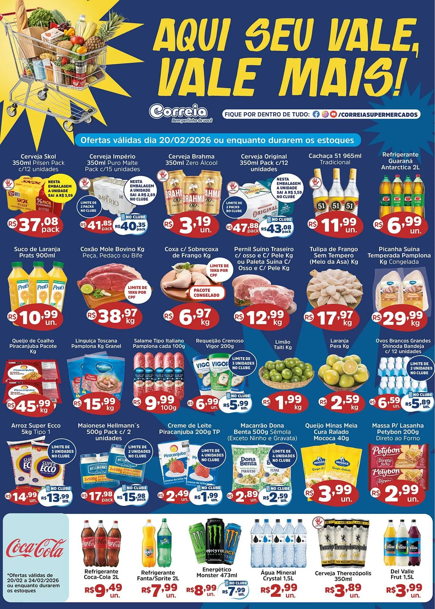 Encarte de Catálogo Supermercados Correia 18 de fevereiro até 24 de fevereiro 2026 - Pagina 1