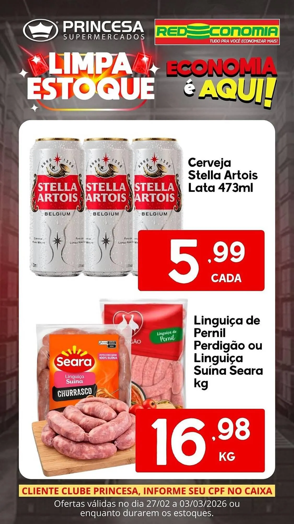 Encarte de Encarte Supermercados Princesa 27 de fevereiro até 3 de março 2026 - Pagina 1