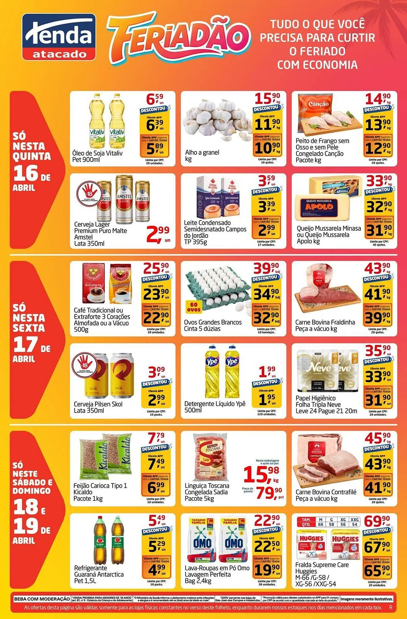 Encarte de Folheto Tenda Atacado 16 de abril até 19 de abril 2026 - Pagina 1
