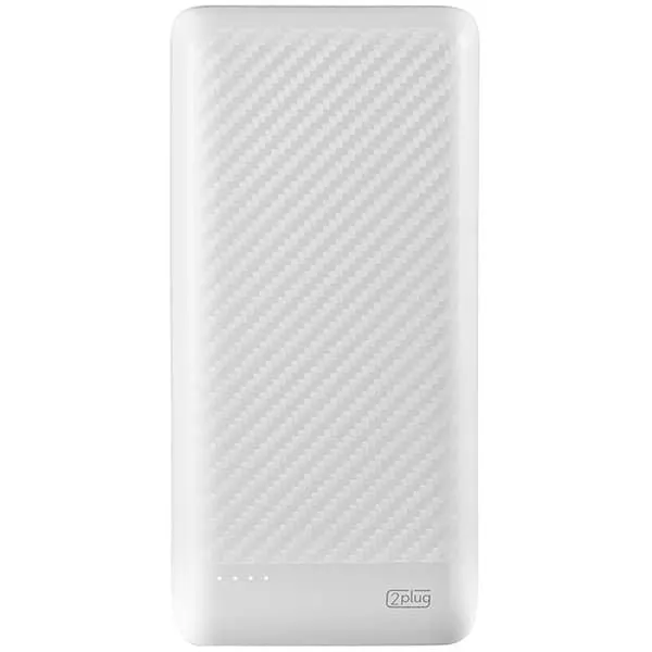 Carregador Portátil Power Bank USB, Fast Charger PD, 20000mAh, Branco, SL20, 2Plug - CX 1 UN