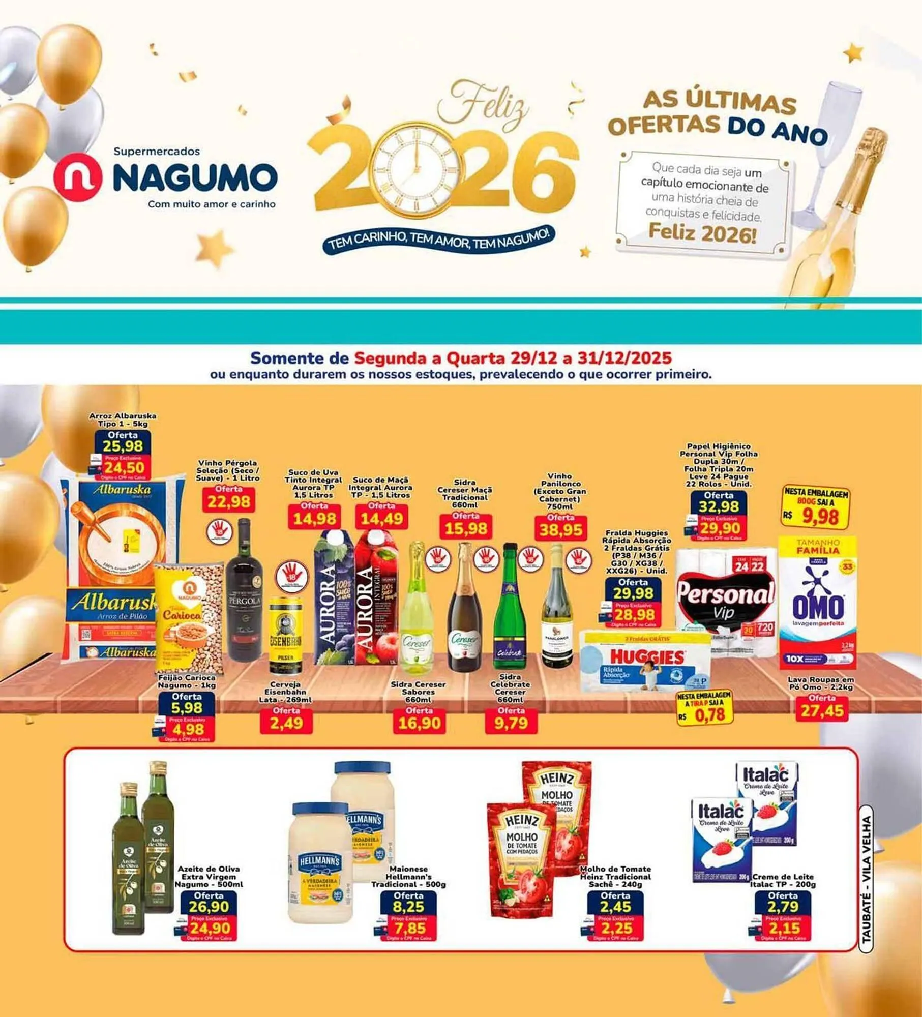 Encarte de Folheto Nagumo 29 de dezembro até 31 de dezembro 2025 - Pagina 1