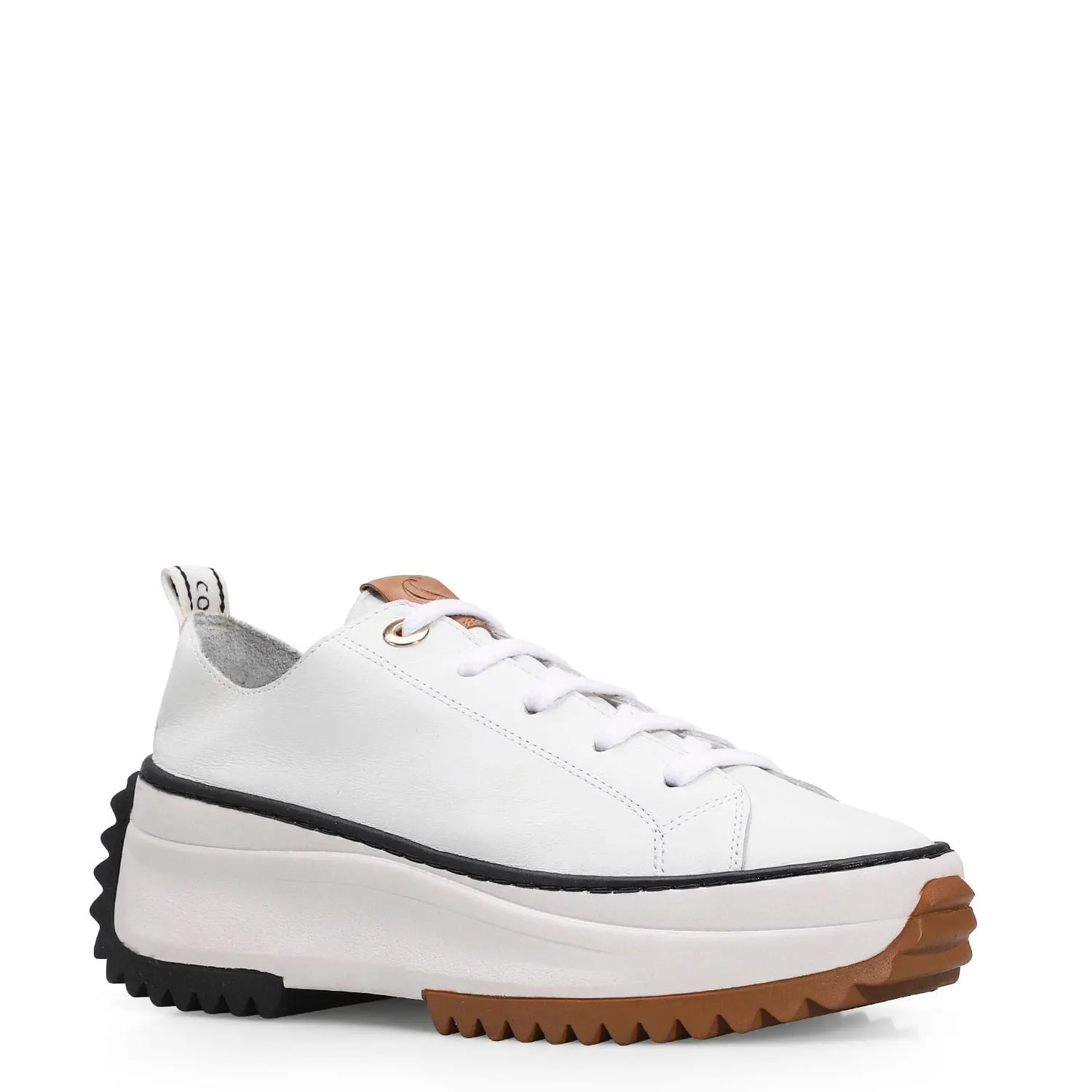 Tênis Flatform Couro Branco