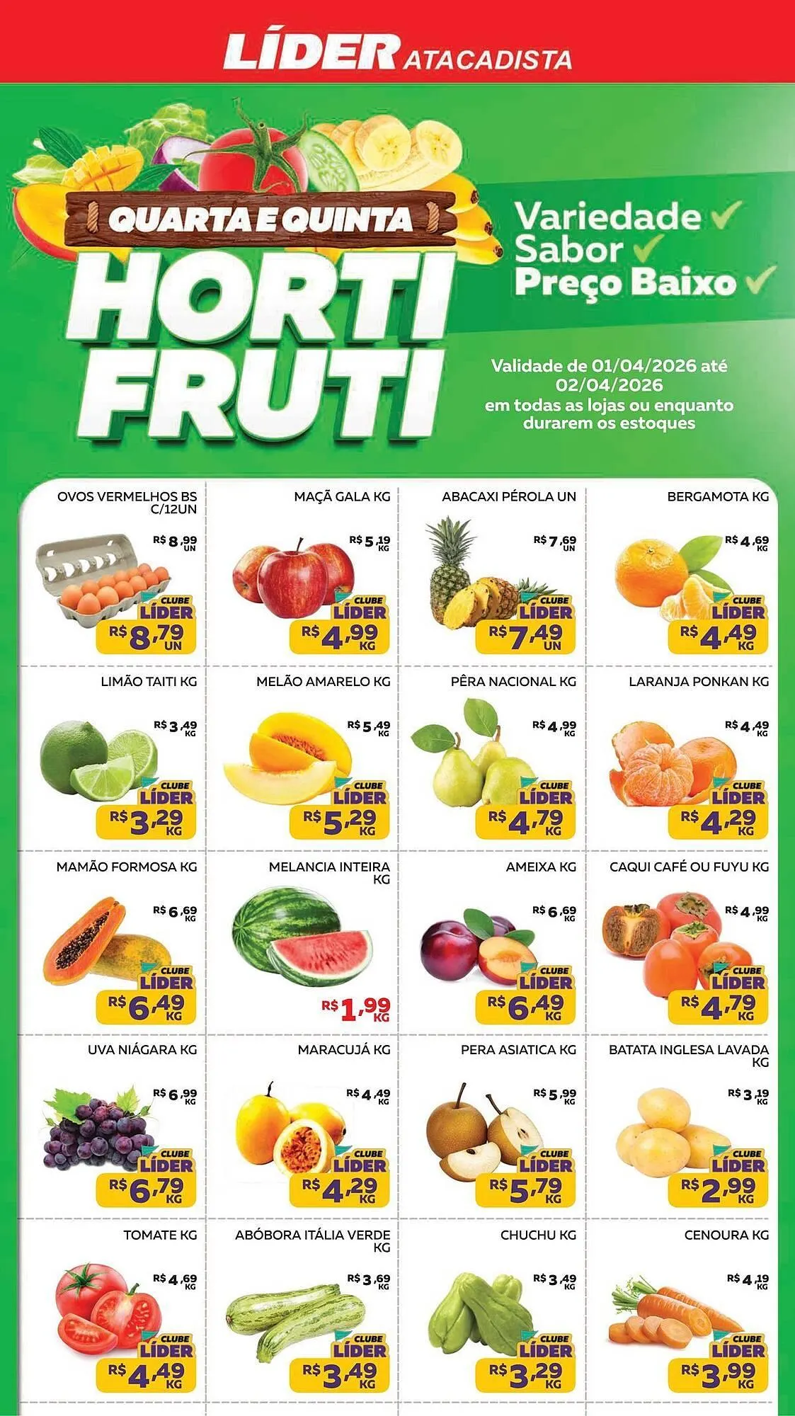 Encarte de Encarte Lider Atacadista 1 de abril até 2 de abril 2026 - Pagina 1