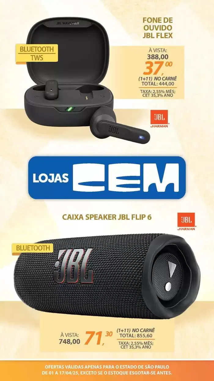 Encarte de Encarte Lojas Cem 3 de abril até 17 de abril 2025 - Pagina 51