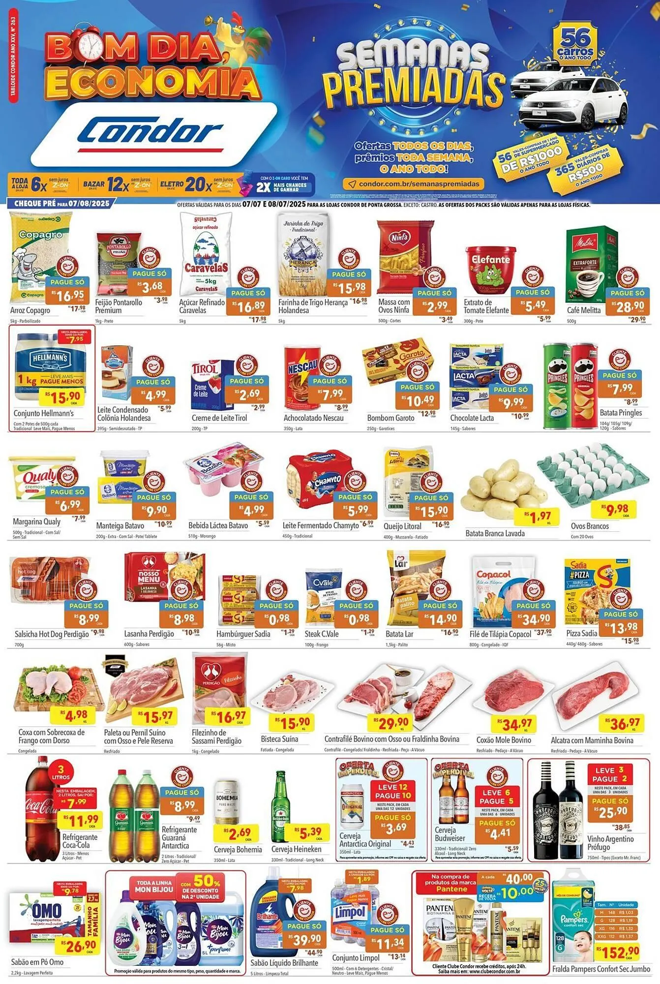 Encarte de Catálogo Supermercados Condor 7 de julho até 7 de agosto 2025 - Pagina 1