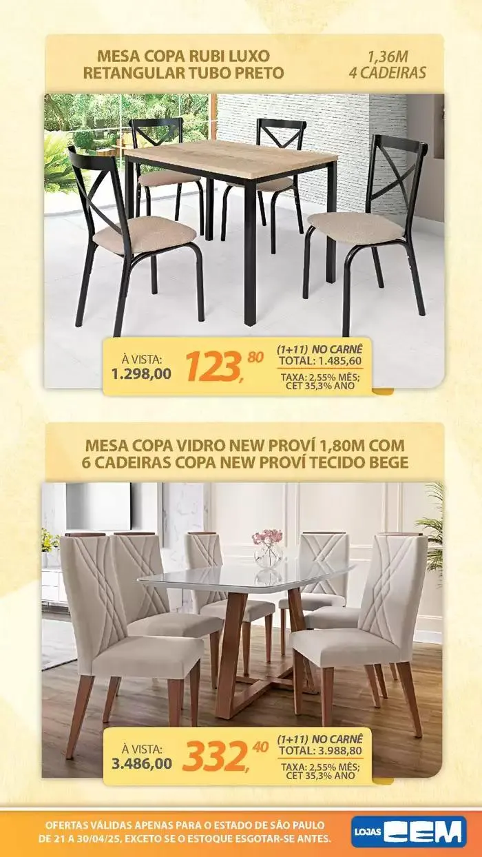 Encarte de Encarte Lojas Cem 18 de abril até 30 de abril 2025 - Pagina 86