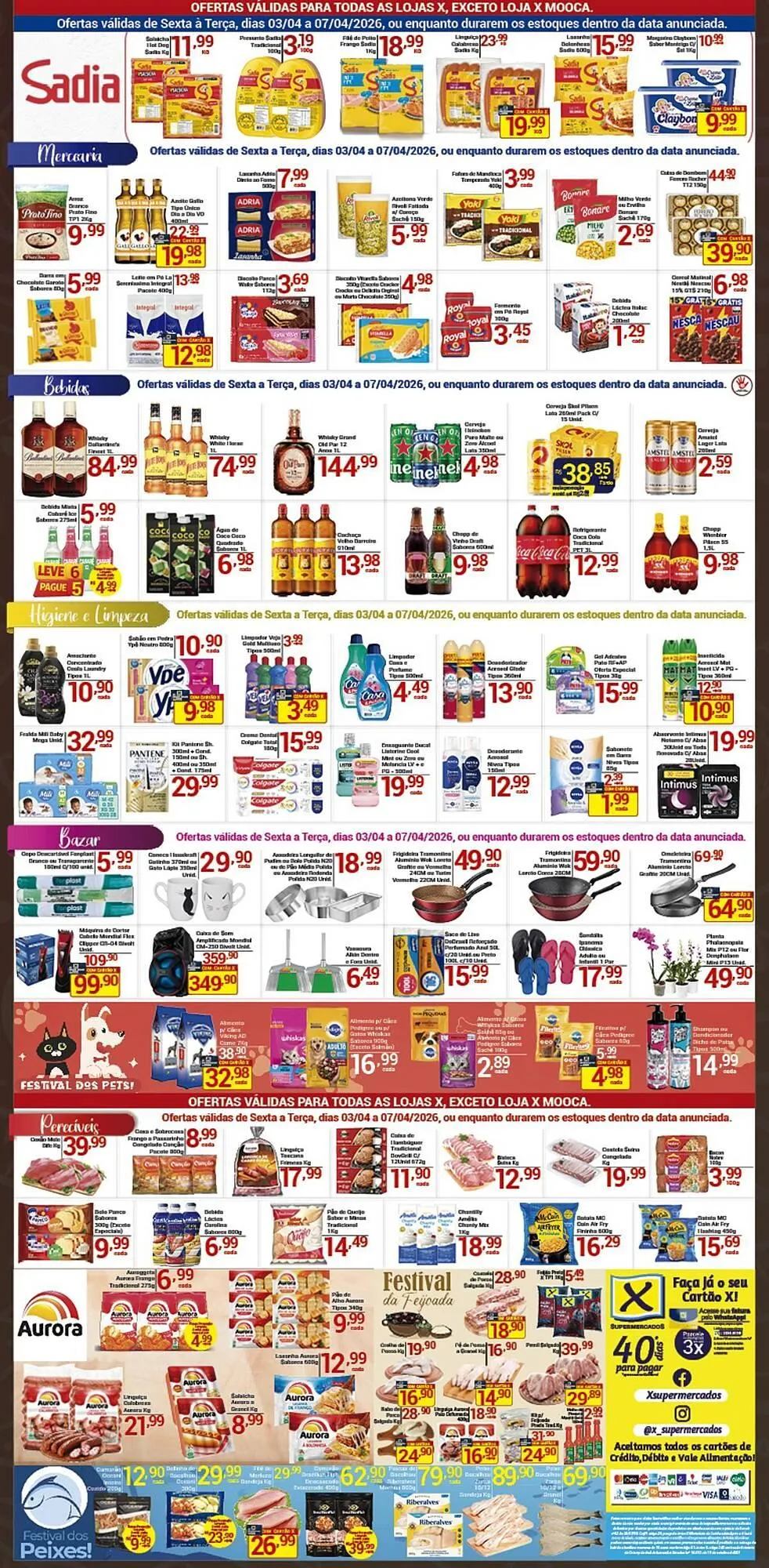 Encarte de Folheto X Supermercados 3 de abril até 7 de abril 2026 - Pagina 1