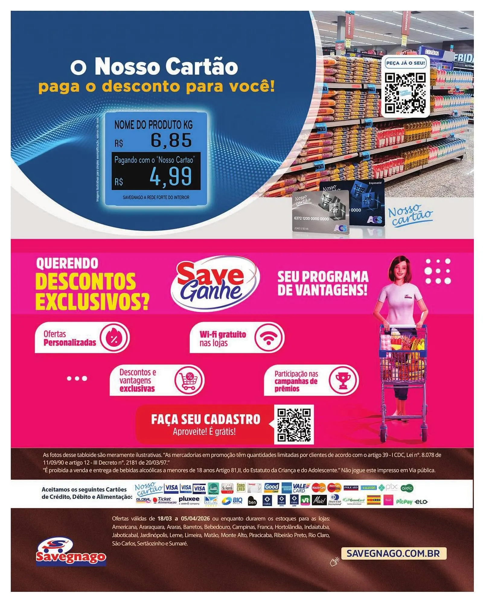 Encarte de Catálogo Supermercados Savegnago 18 de março até 5 de abril 2026 - Pagina 16