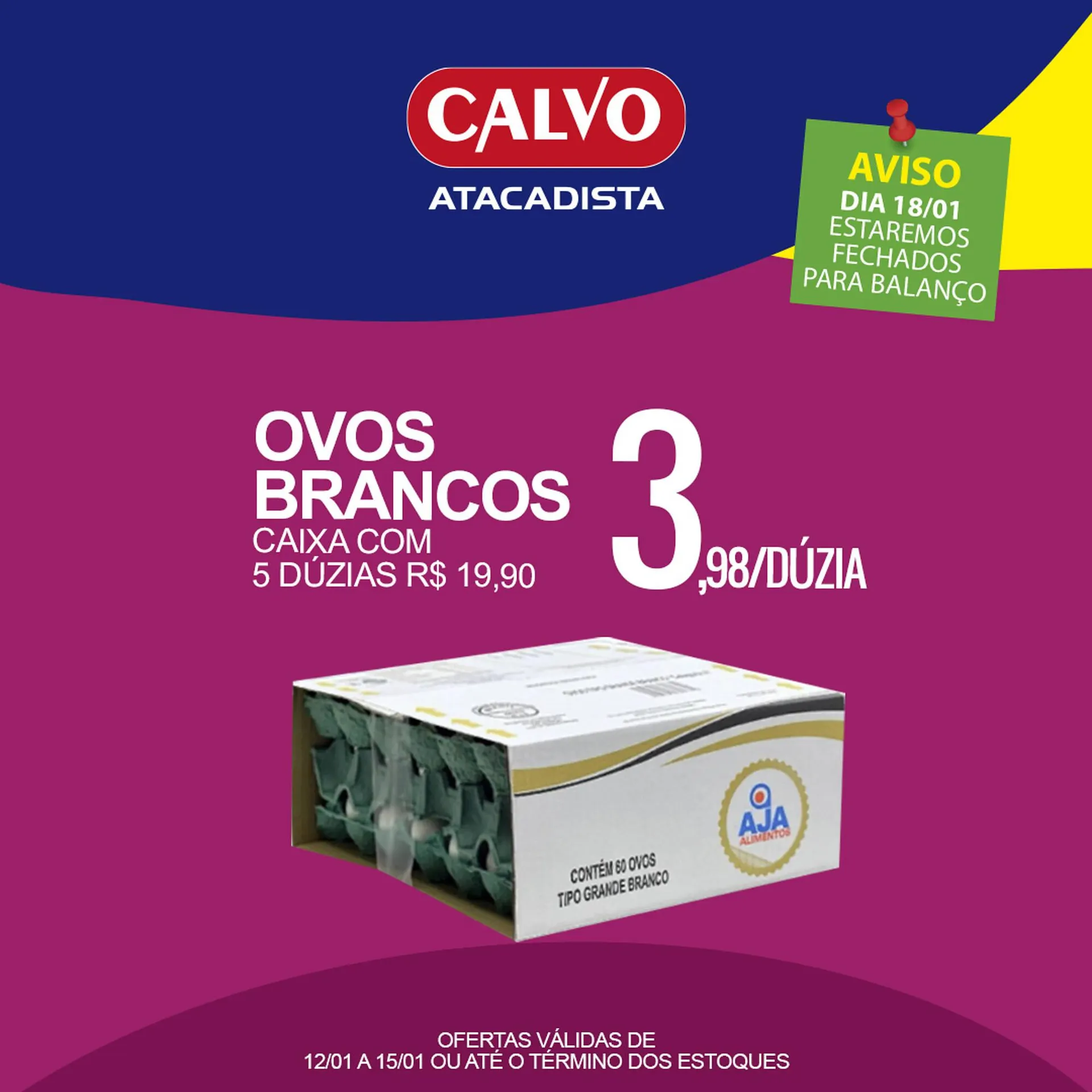 Encarte de Folheto Calvo Atacadista 15 de janeiro até 15 de janeiro 2026 - Pagina 1