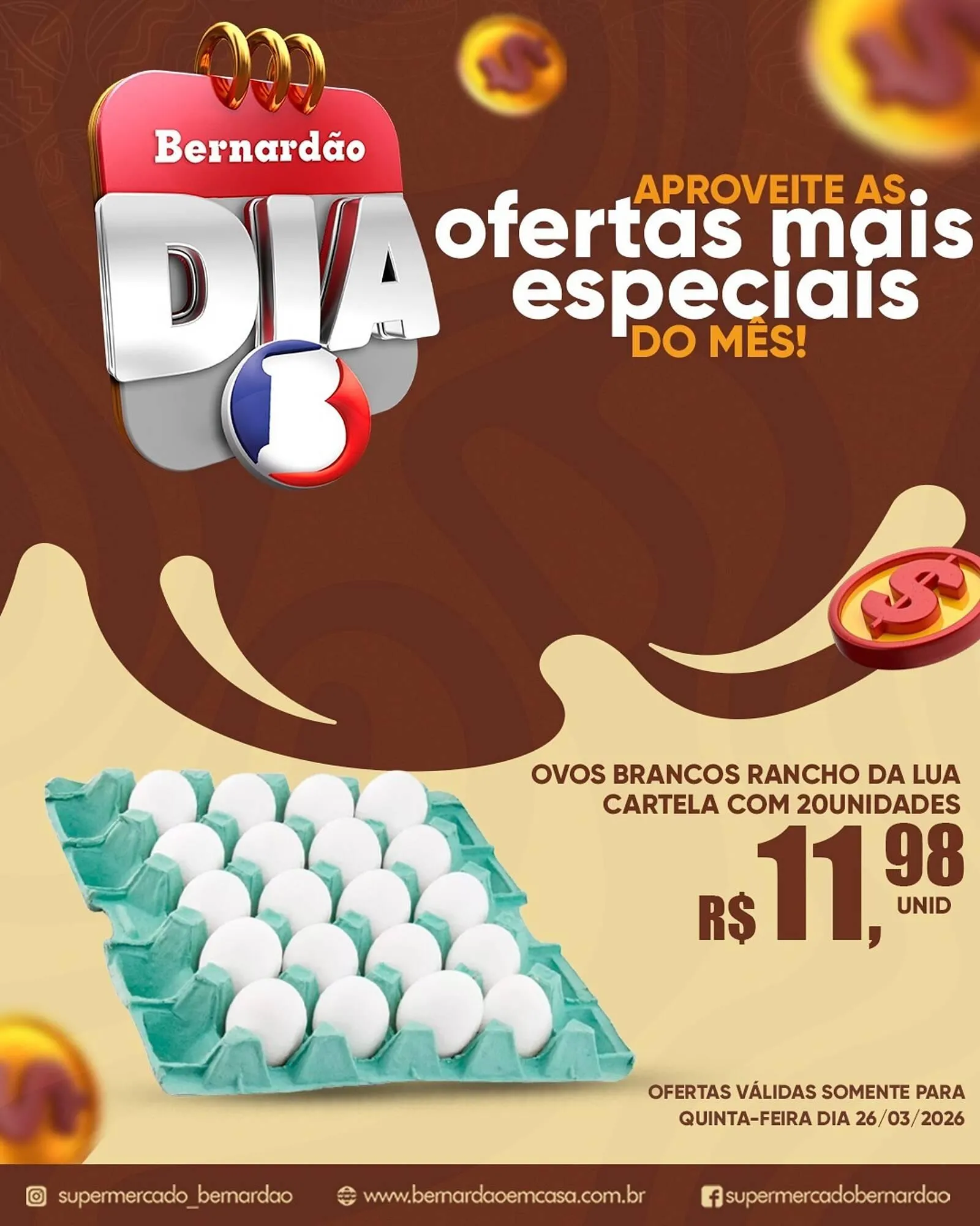 Encarte de Catálogo Supermercado Bernardão 26 de março até 26 de março 2026 - Pagina 3