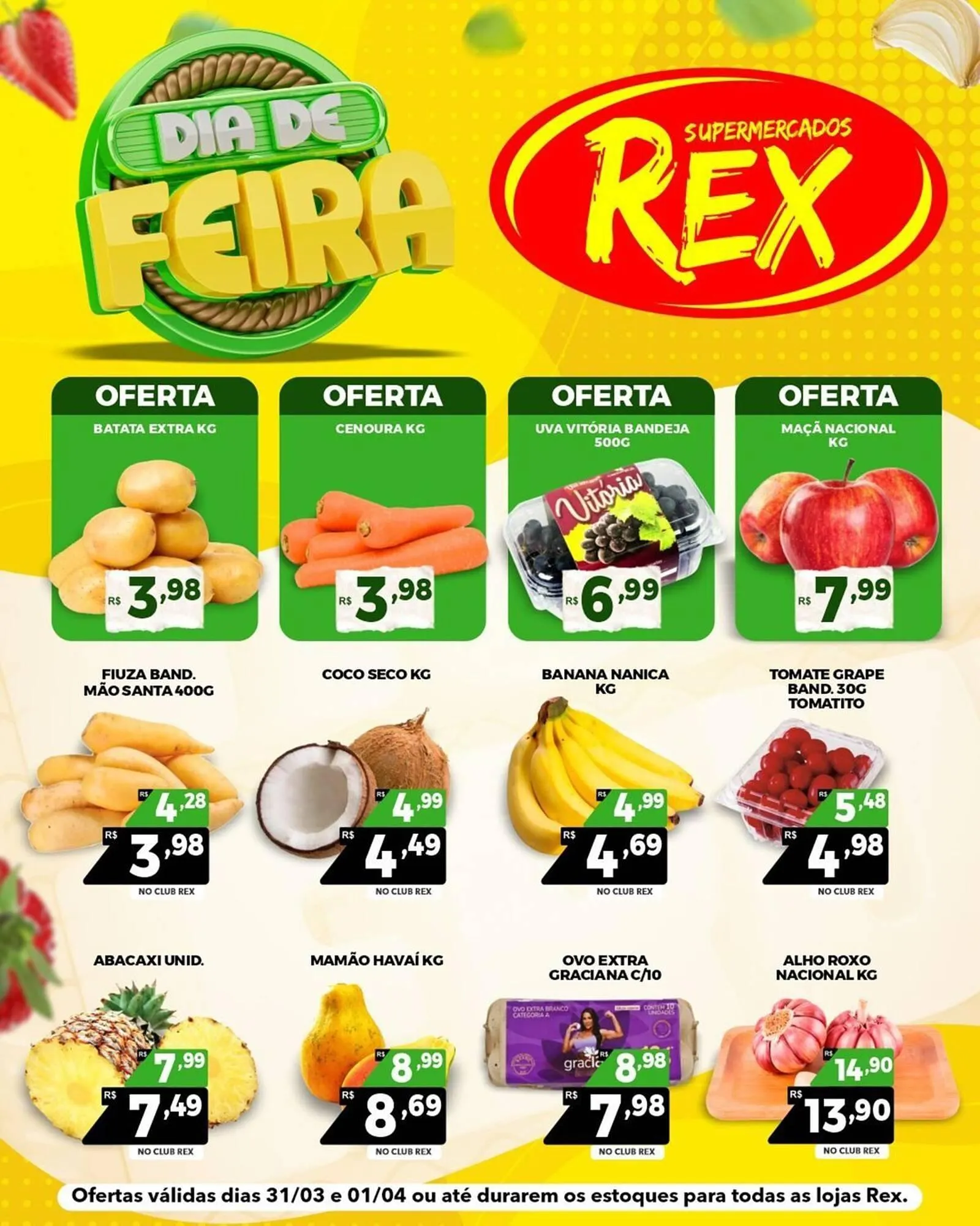 Encarte de Catálogo Supermercados Rex 31 de março até 1 de abril 2026 - Pagina 1
