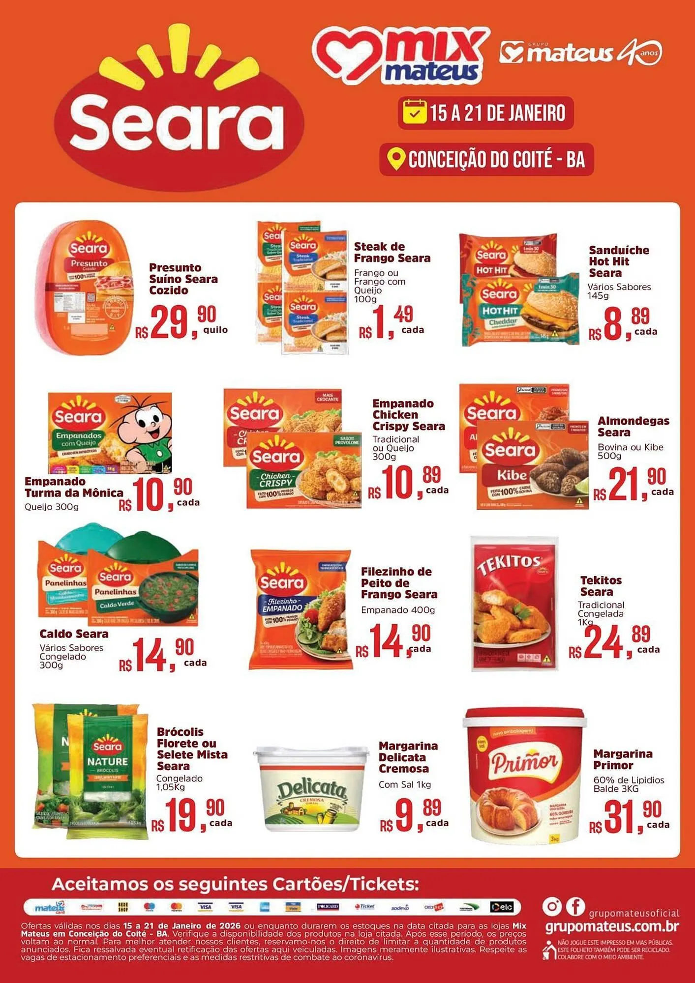 Encarte de Catálogo Supermercados Mateus 15 de janeiro até 21 de janeiro 2026 - Pagina 1