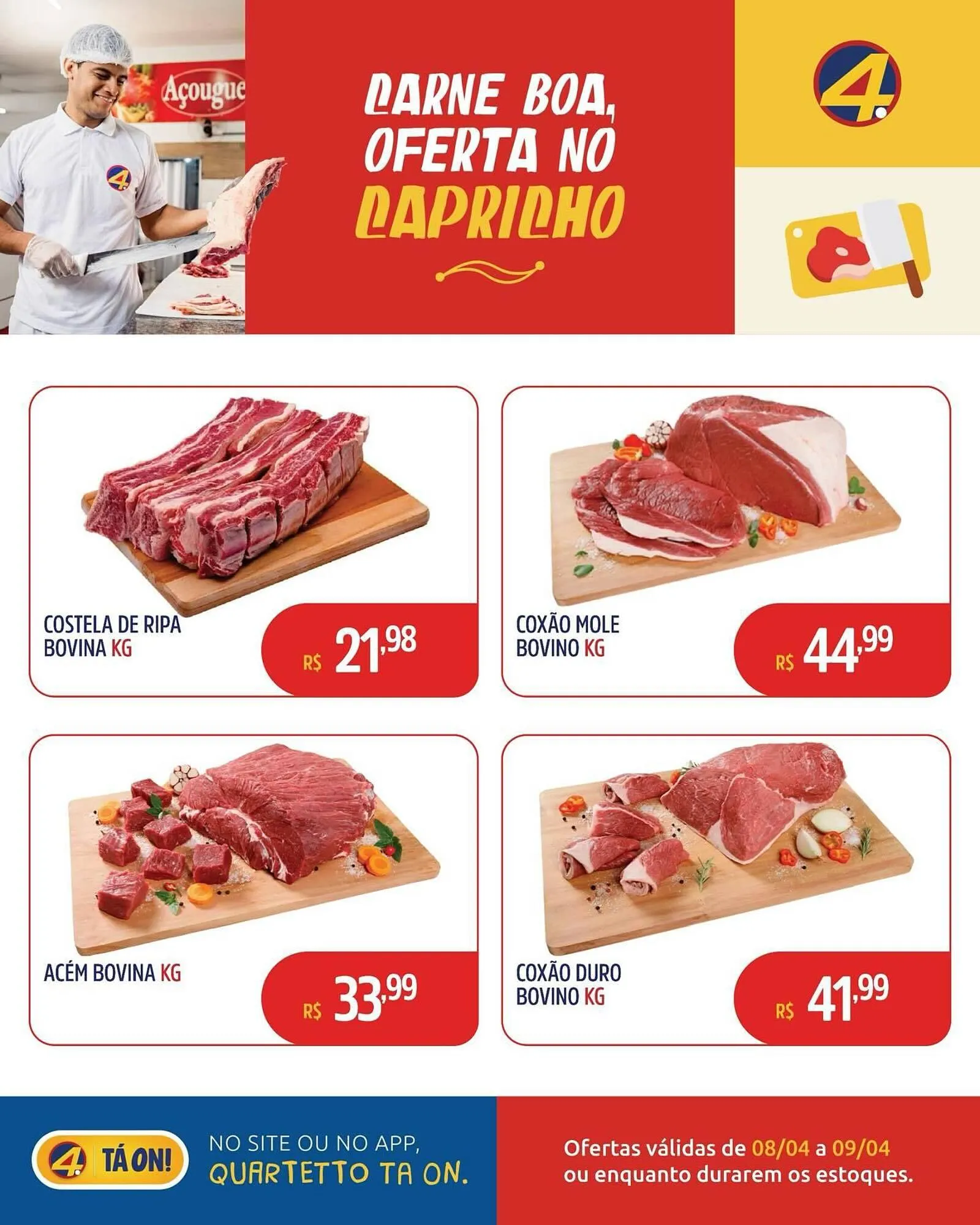 Encarte de Catálogo Quartetto Supermercados 8 de abril até 9 de abril 2026 - Pagina 1