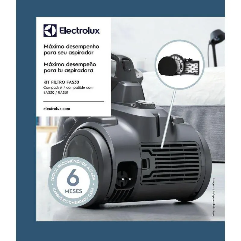 Kit 3 Filtros ORIGINAIS para Aspirador de pó EAS30 e EAS31 (FAS30) Electrolux