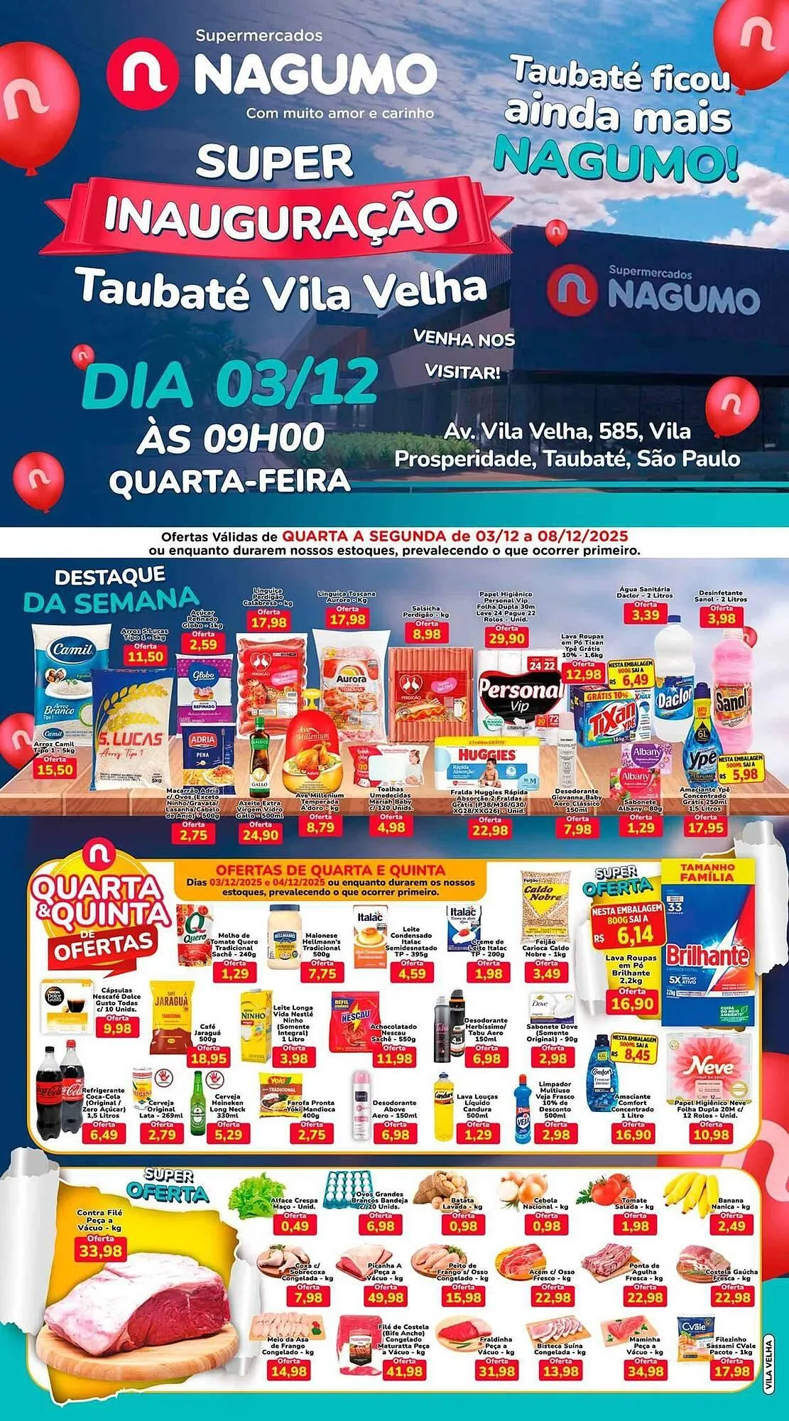 Encarte de Folheto Nagumo 3 de dezembro até 8 de dezembro 2025 - Pagina 1