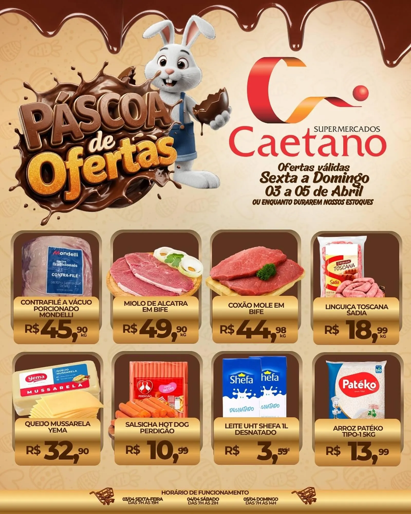 Encarte de Catálogo Supermercados Caetano 3 de abril até 5 de abril 2026 - Pagina 1