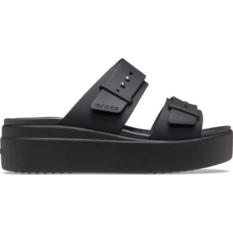Sandália Crocs Brooklyn Sandal Low Wedge Black