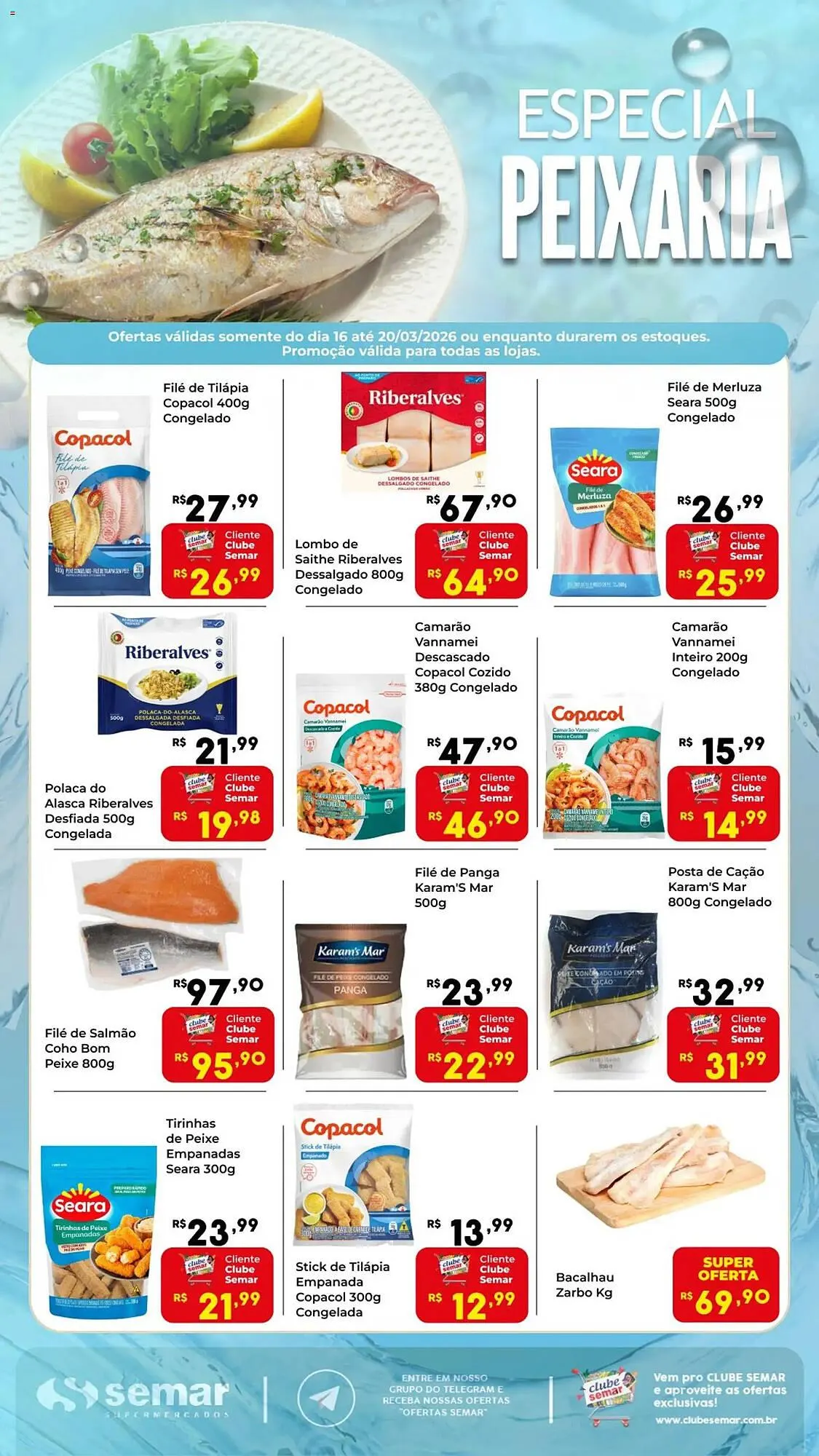 Encarte de Folheto Semar Supermercado 16 de março até 20 de março 2026 - Pagina 1