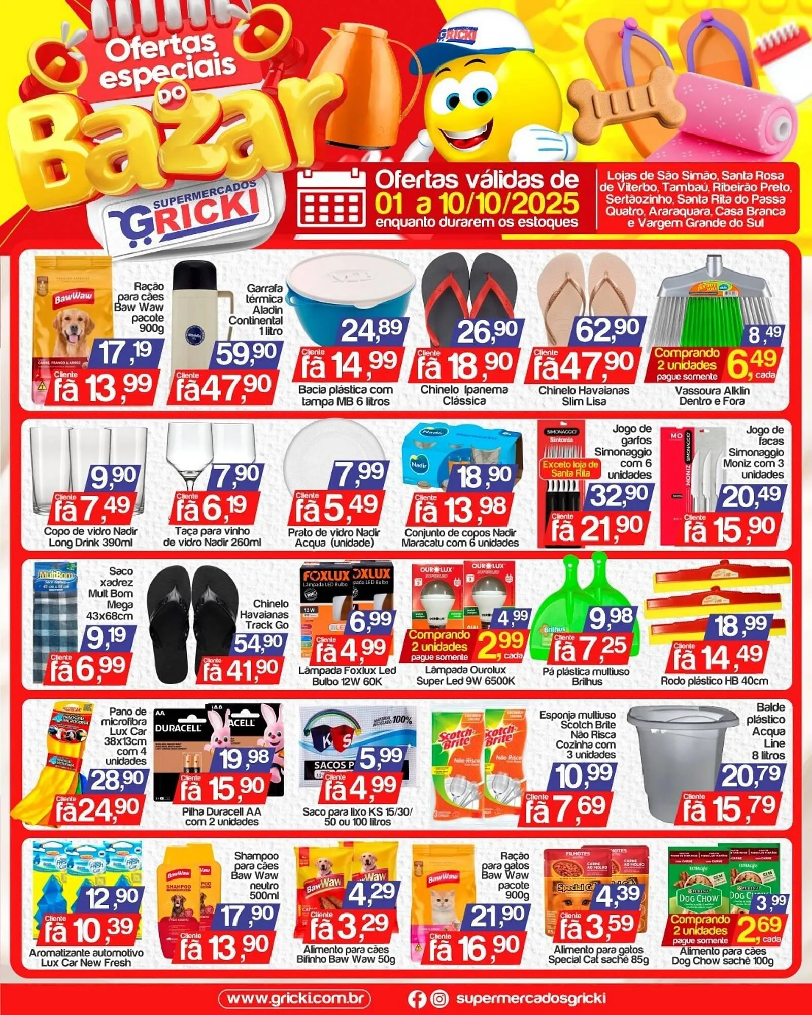 Encarte de Catálogo Supermercados Gricki 2 de outubro até 10 de outubro 2025 - Pagina 1