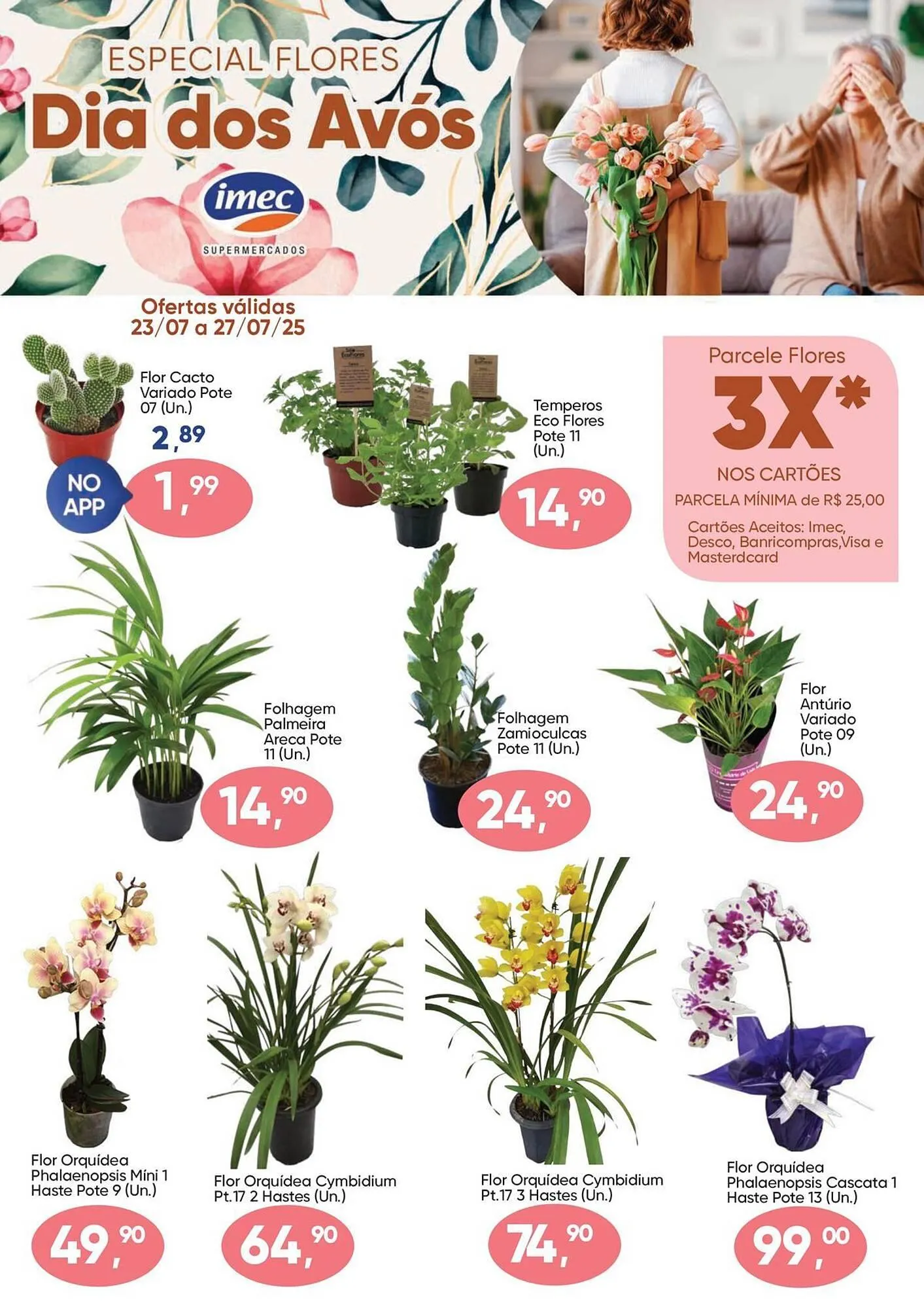 Encarte de Catálogo Imec Supermercados 23 de julho até 27 de julho 2025 - Pagina 1