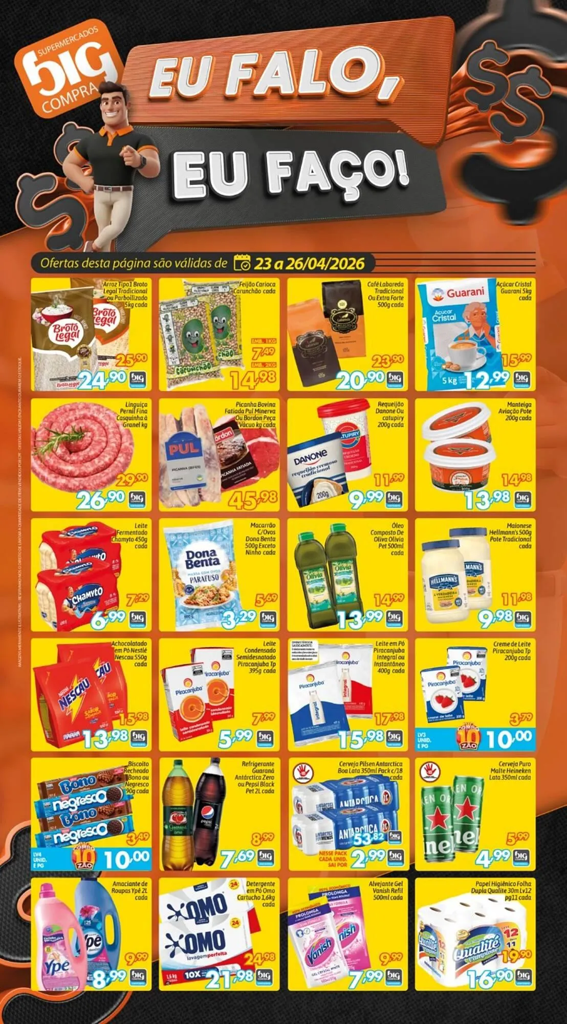 Encarte de Catálogo Supermercados Big Compra 23 de abril até 26 de abril 2026 - Pagina 1