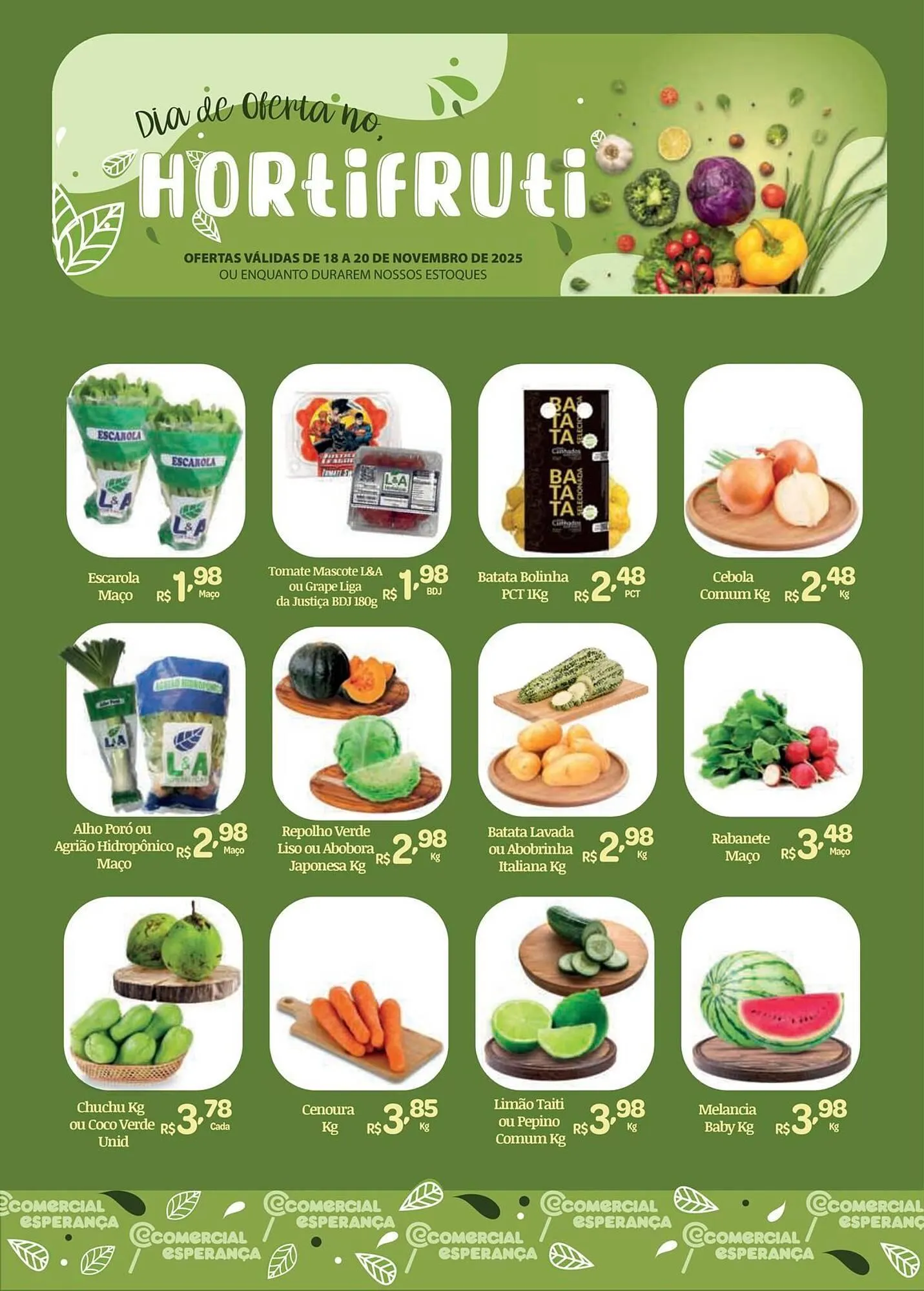 Encarte de Folheto Comercial Esperança 19 de novembro até 20 de novembro 2025 - Pagina 1