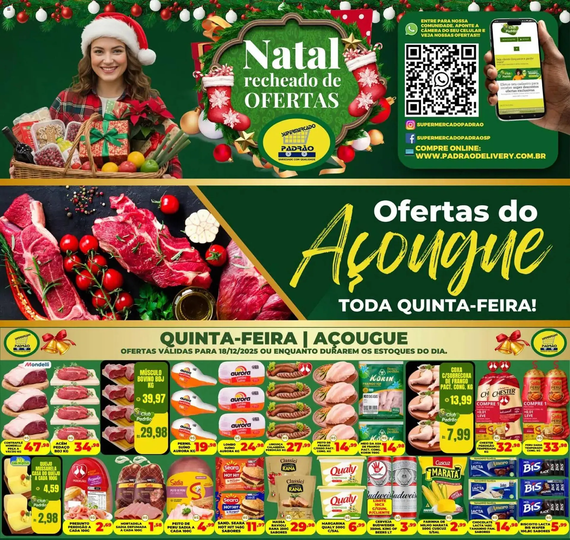 Encarte de Folheto Supermercado Padrão 15 de dezembro até 18 de dezembro 2025 - Pagina 1