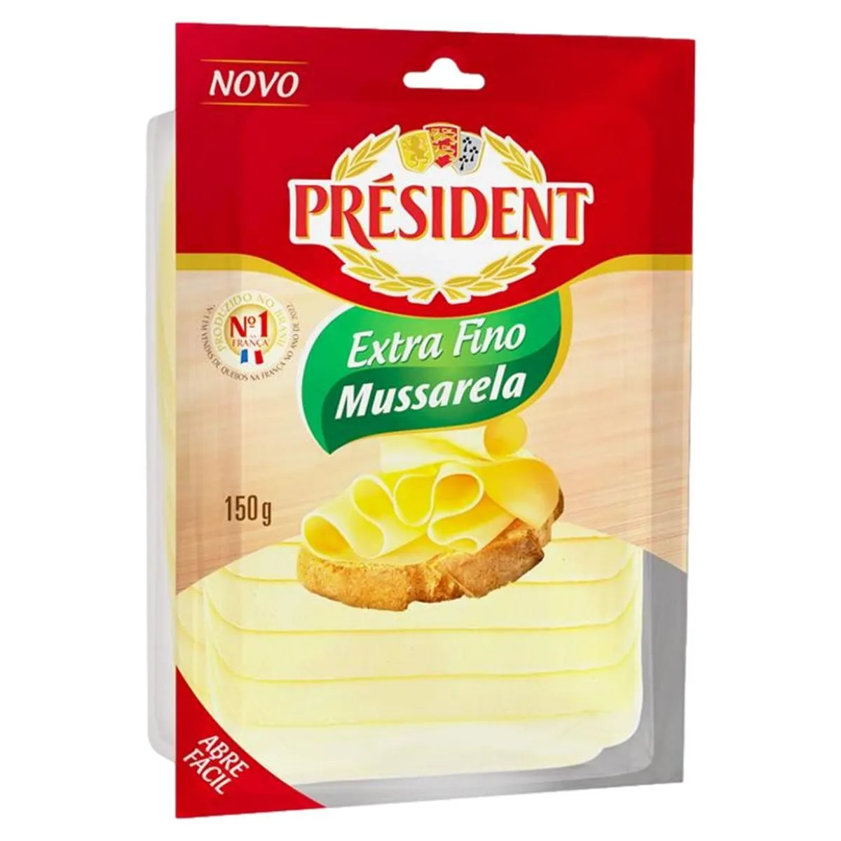 Queijo Muçarela Presidente Fatiado Extra Fino 150g