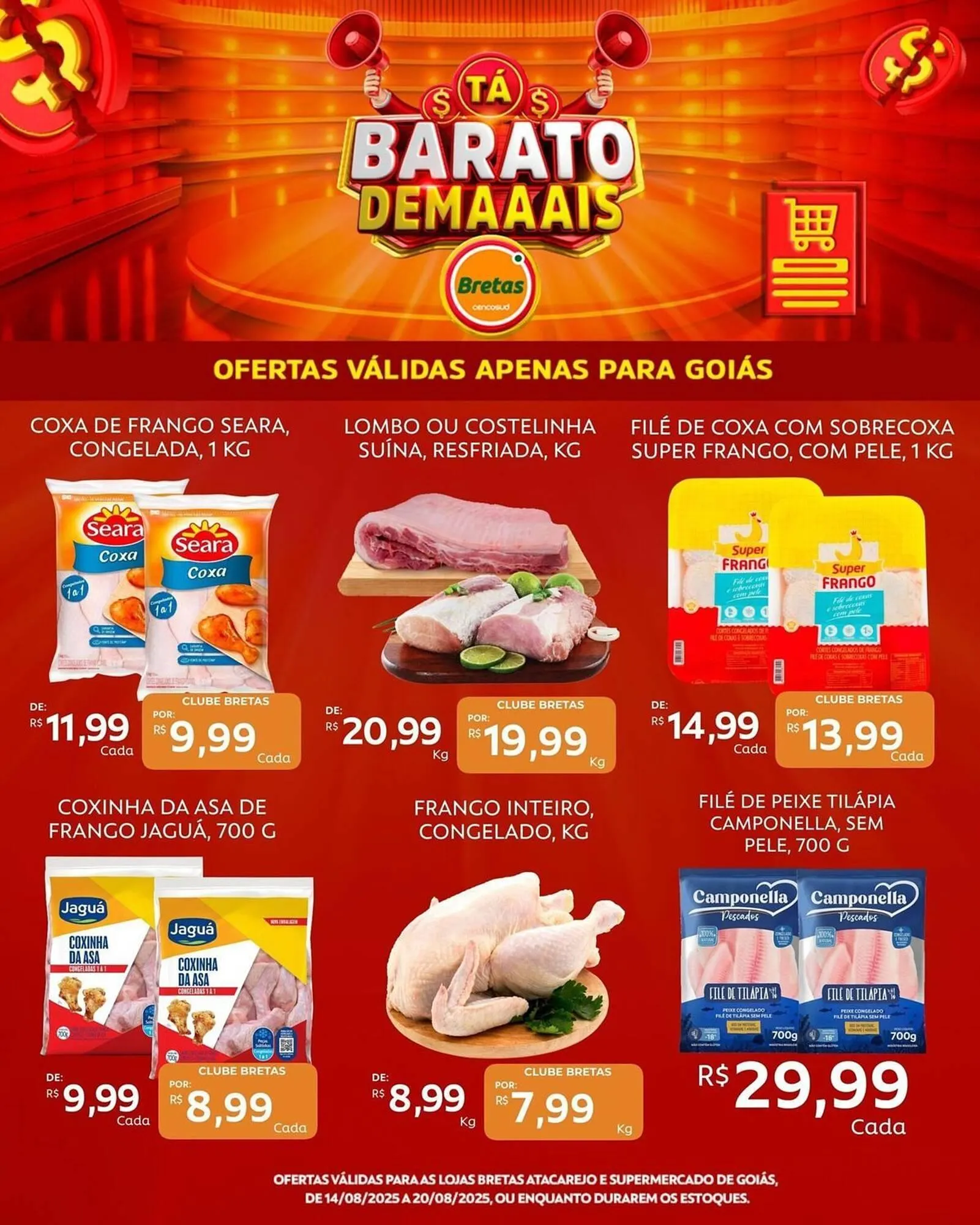 Encarte de Catálogo Supermercados Bretas 14 de agosto até 21 de agosto 2025 - Pagina 1