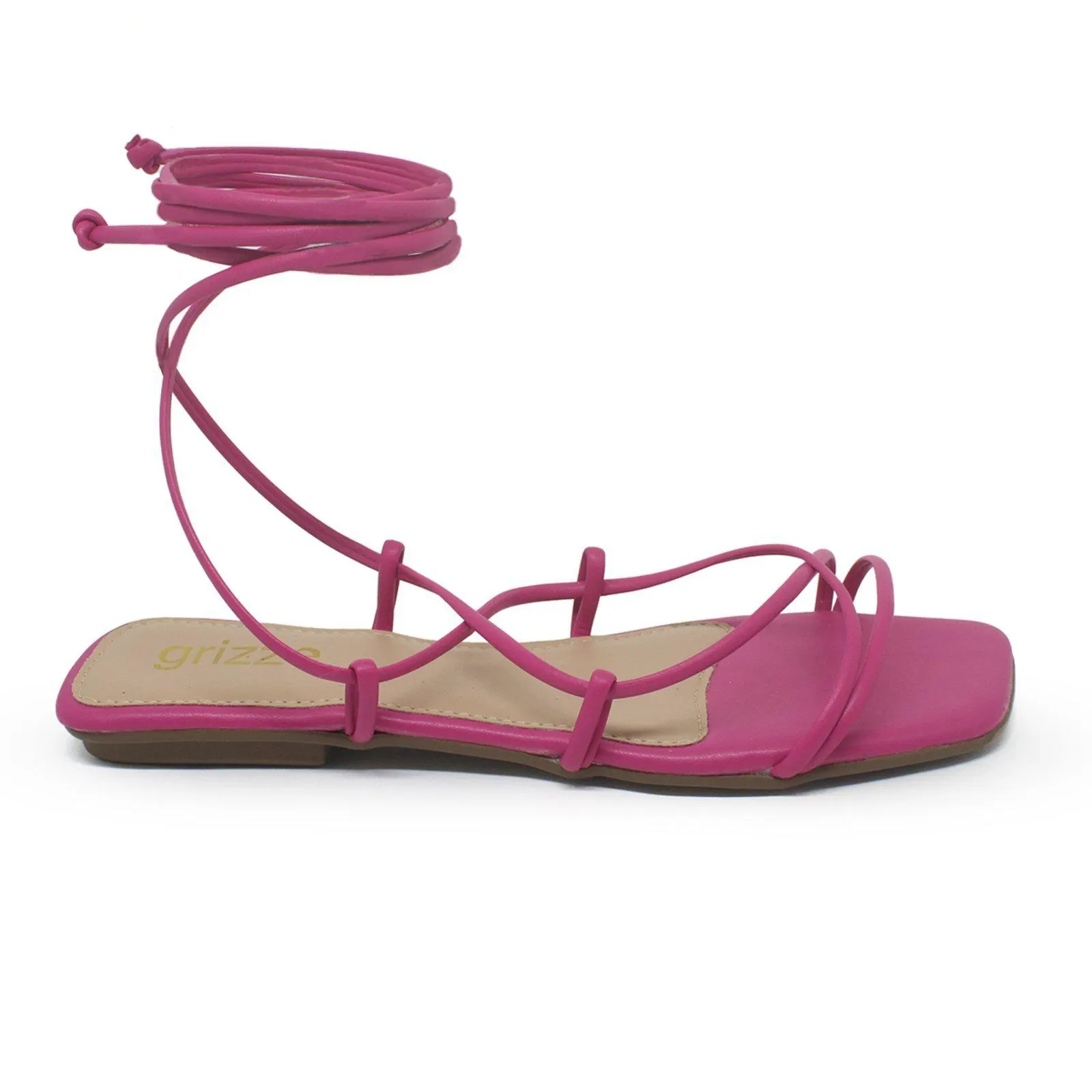 Rasteirinha Feminina Dunah Confortável Amarrar Rosa