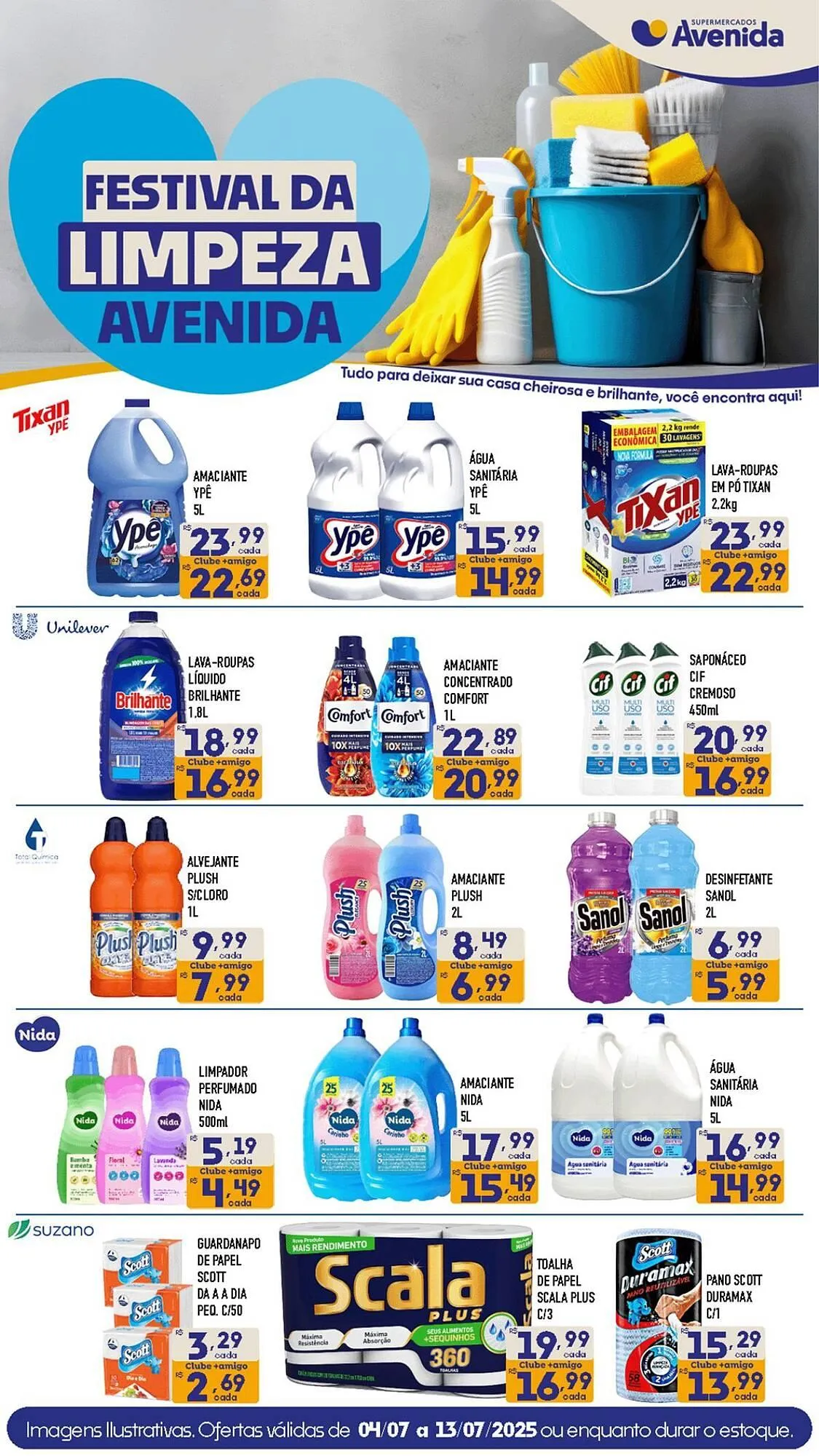 Encarte de Catálogo Supermercados Avenida 4 de julho até 13 de julho 2025 - Pagina 1