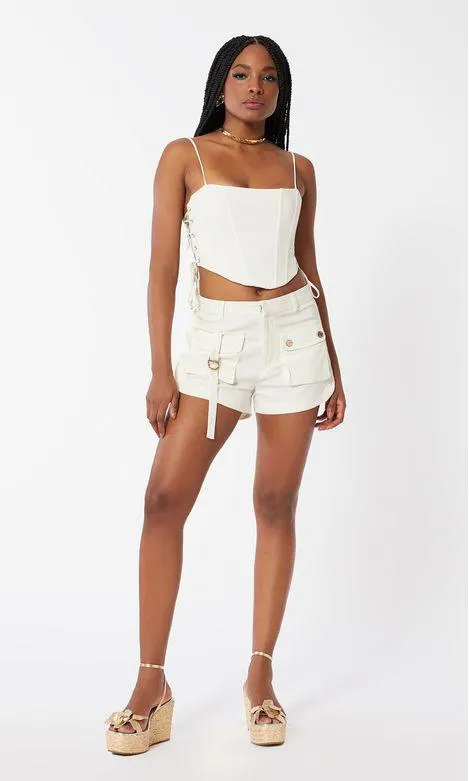 Short Boxer Linho Fivela - Off