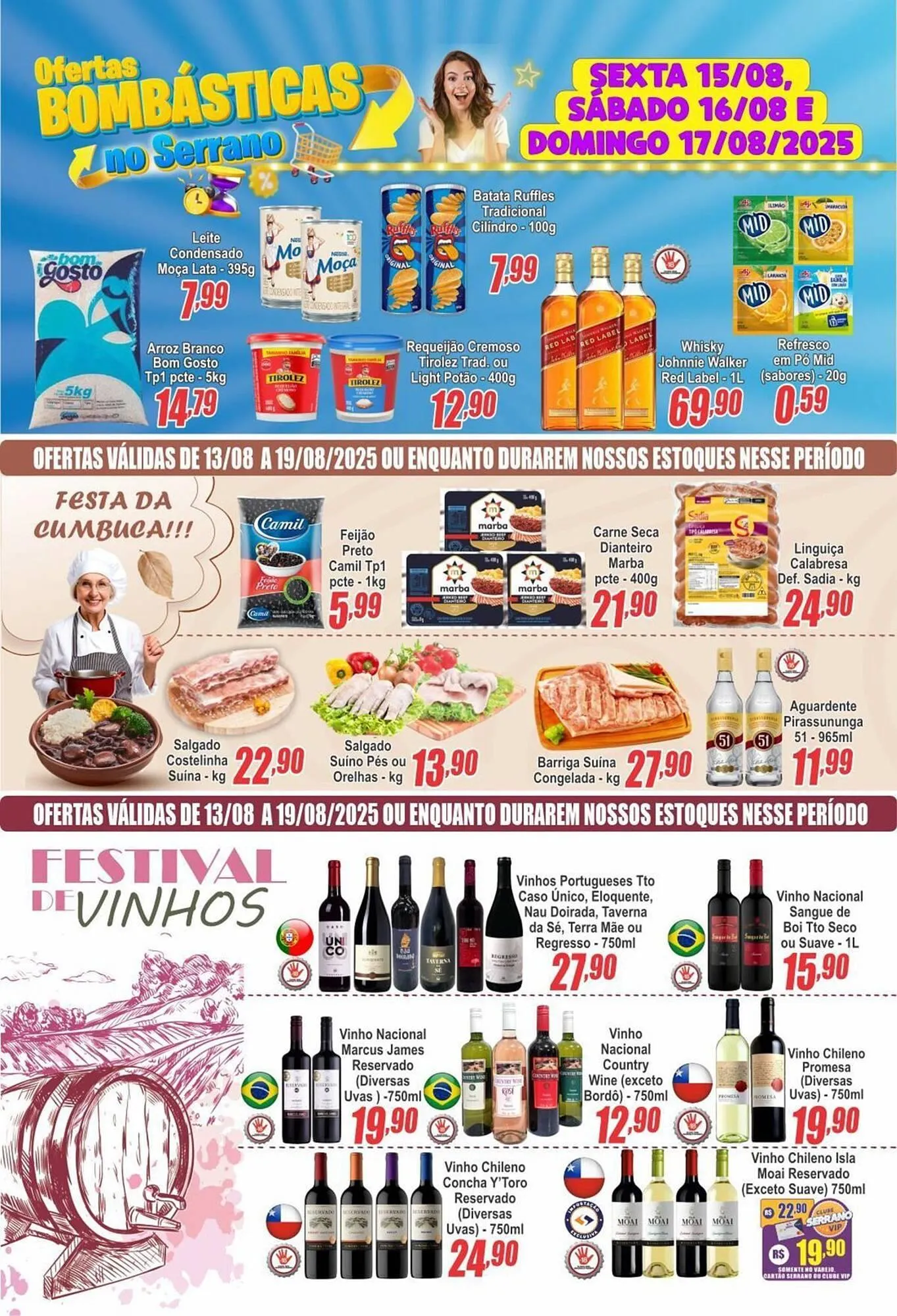Encarte de Catálogo Serrano Supermercado 13 de agosto até 14 de agosto 2025 - Pagina 2