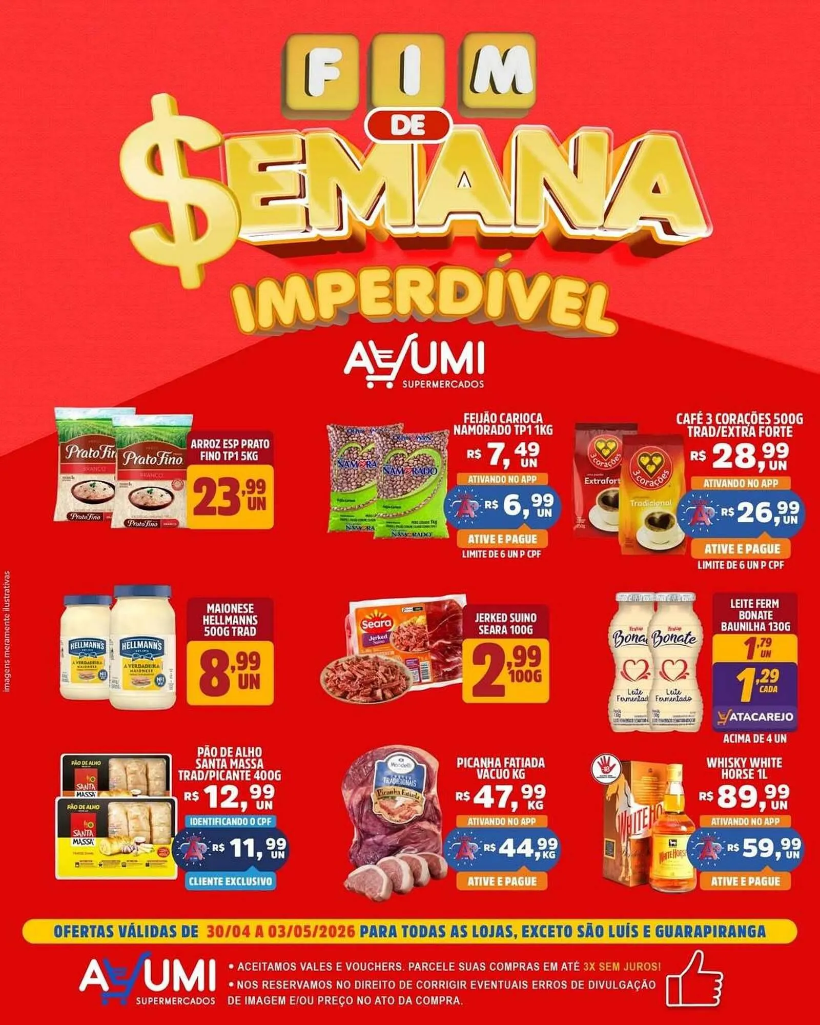 Encarte de Folheto Ayumi Supermercados 30 de abril até 3 de maio 2026 - Pagina 1
