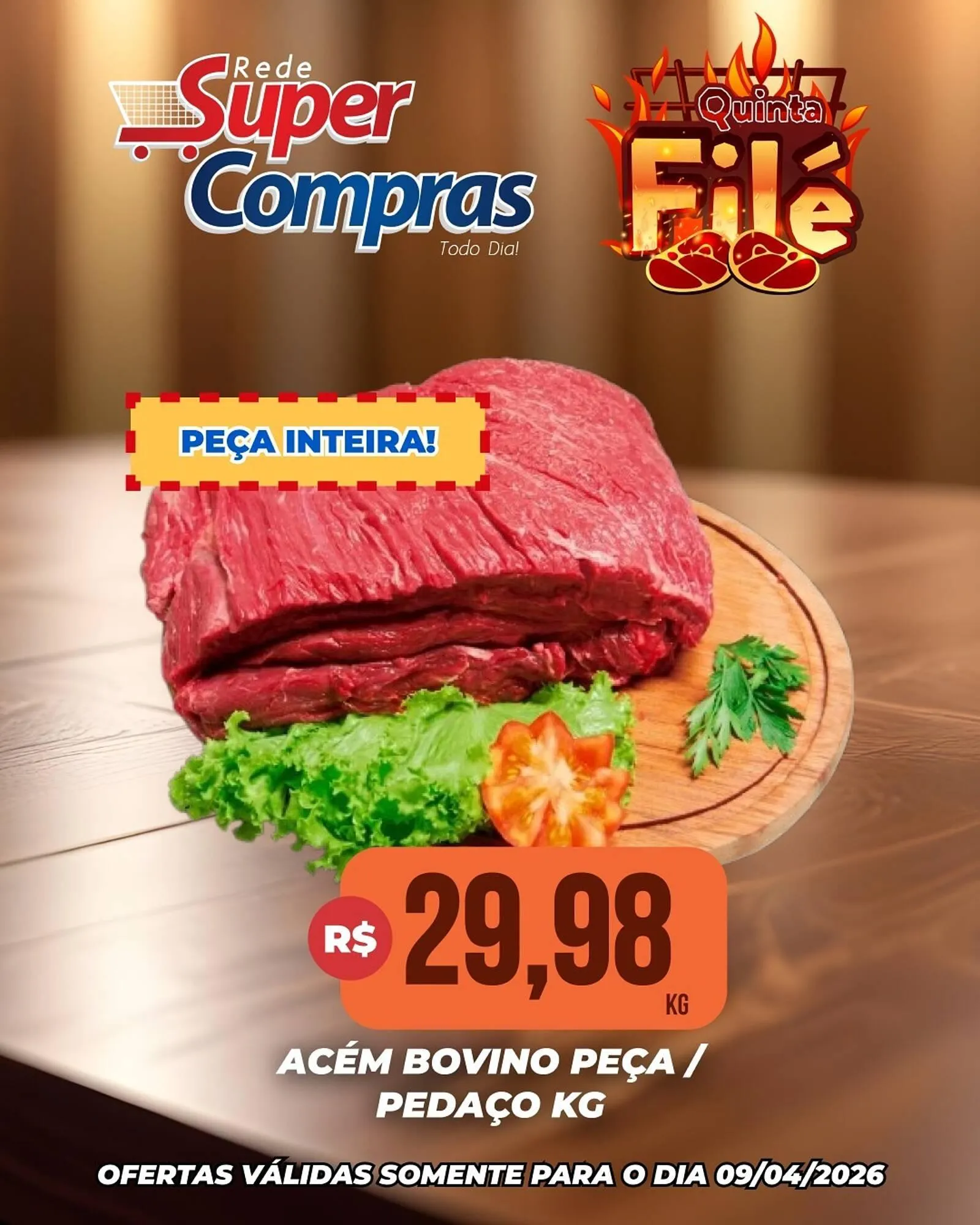 Encarte de Encarte Rede Super Compras 9 de abril até 9 de abril 2026 - Pagina 1