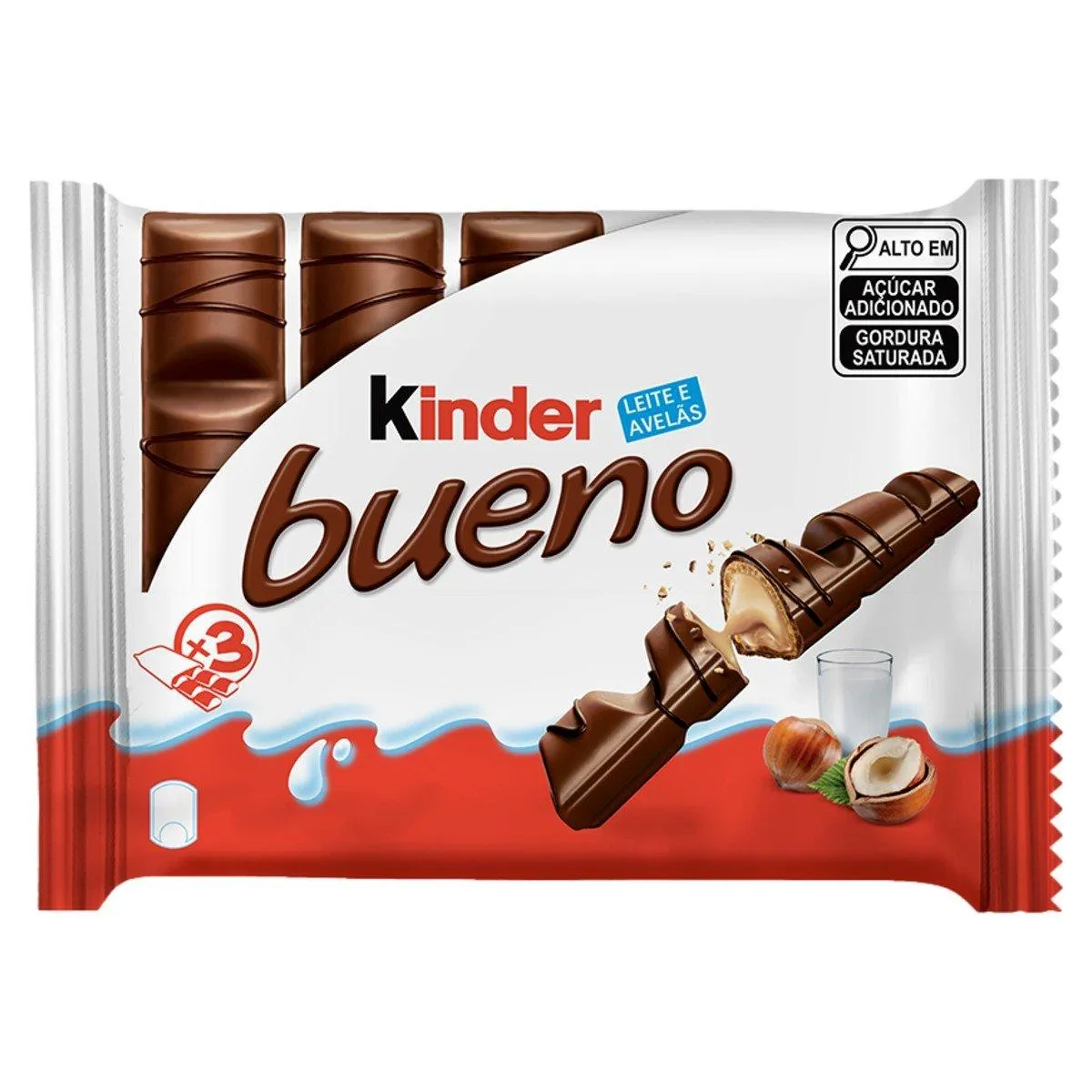 Chocolate Kinder Bueno C/ 3 Unid. 129g